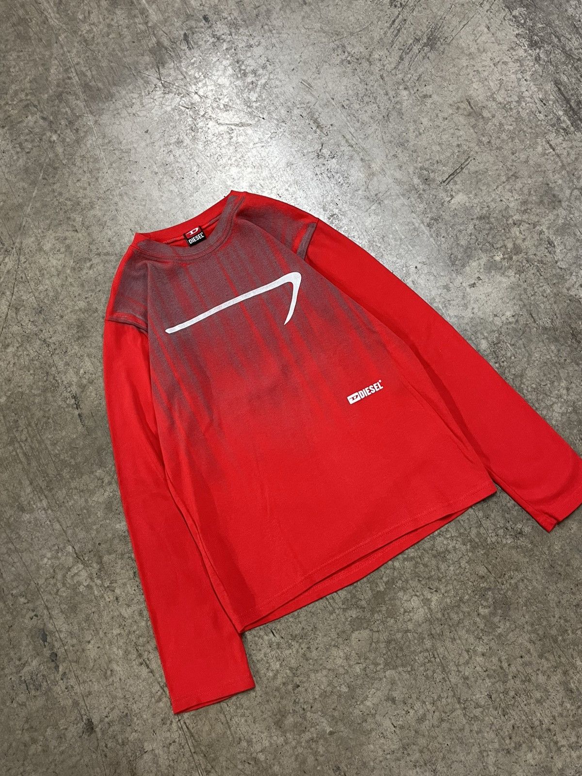 00s “DIESEL” vintage logo raglan tee DIESEL Thermal long tee