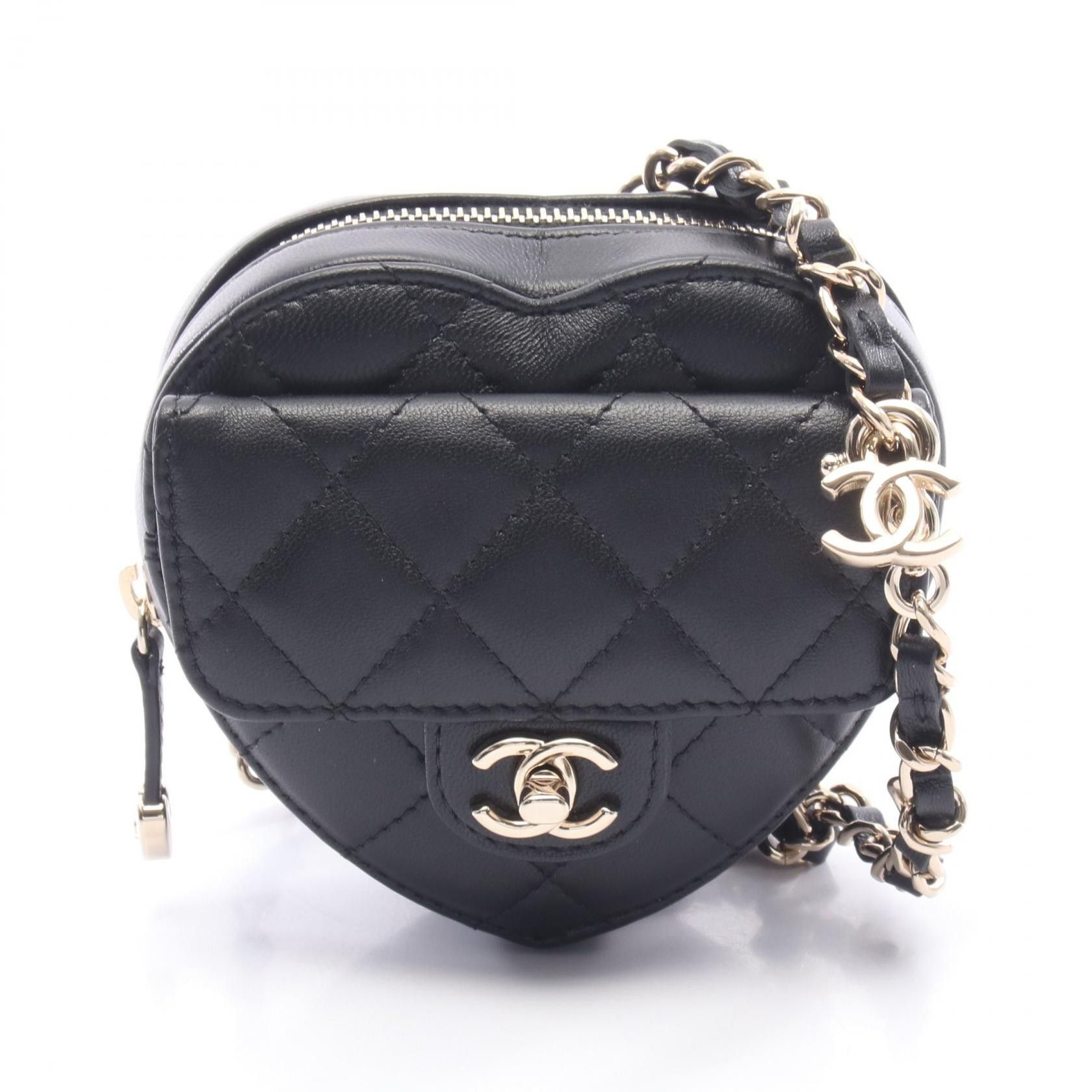 Chanel Chanel Chanel Heart Matelasse Leather Shoulder Bag Leather Shoulder Bag AP2784 DUTY FREE for USA Size ONE SIZE - 1 Thumbnail