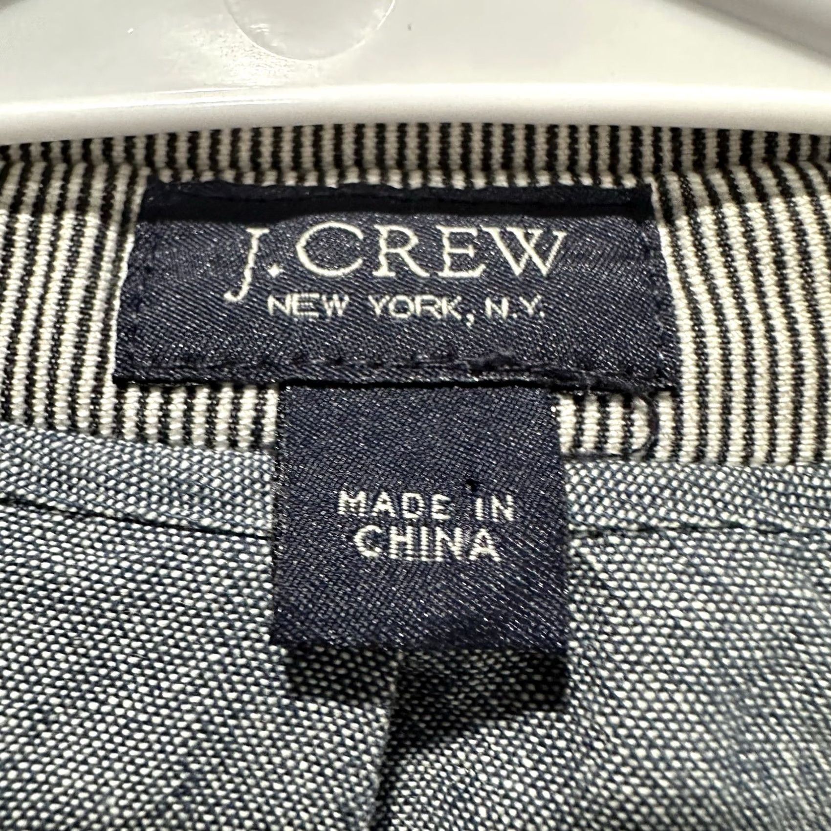J.Crew J.CREW Blazer Mens Large Blue Pinstripe Unconstructed Ludlow Sport Coat Jacket Size 42R - 7 Thumbnail