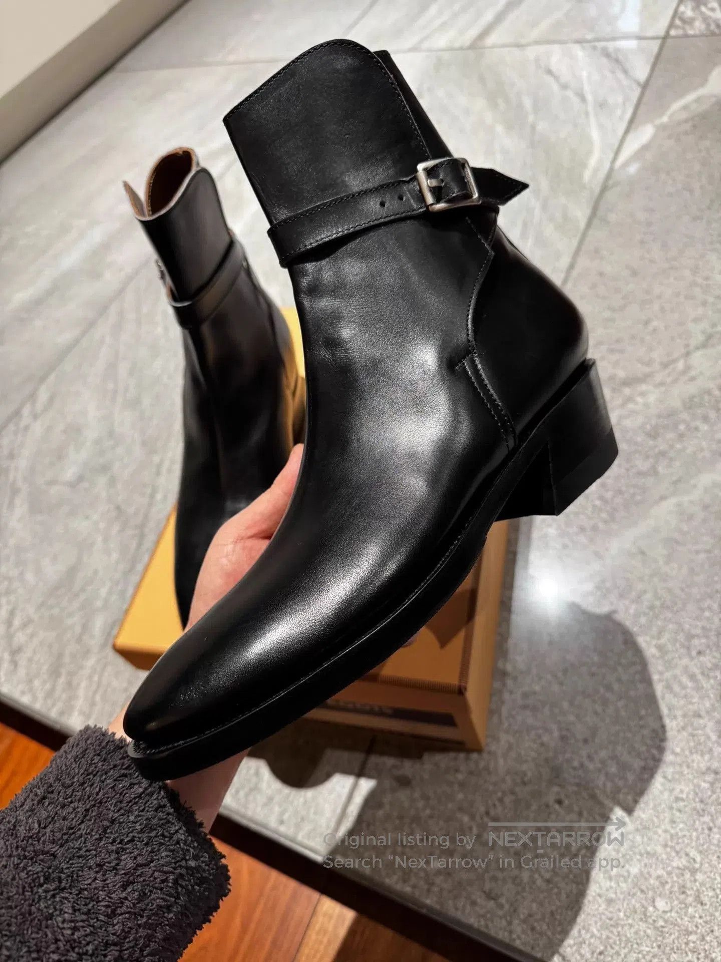Clique Black Leather Ankle Boots with Buckle Strap. Size US 7.5 / EU 40-41 - 1 Thumbnail