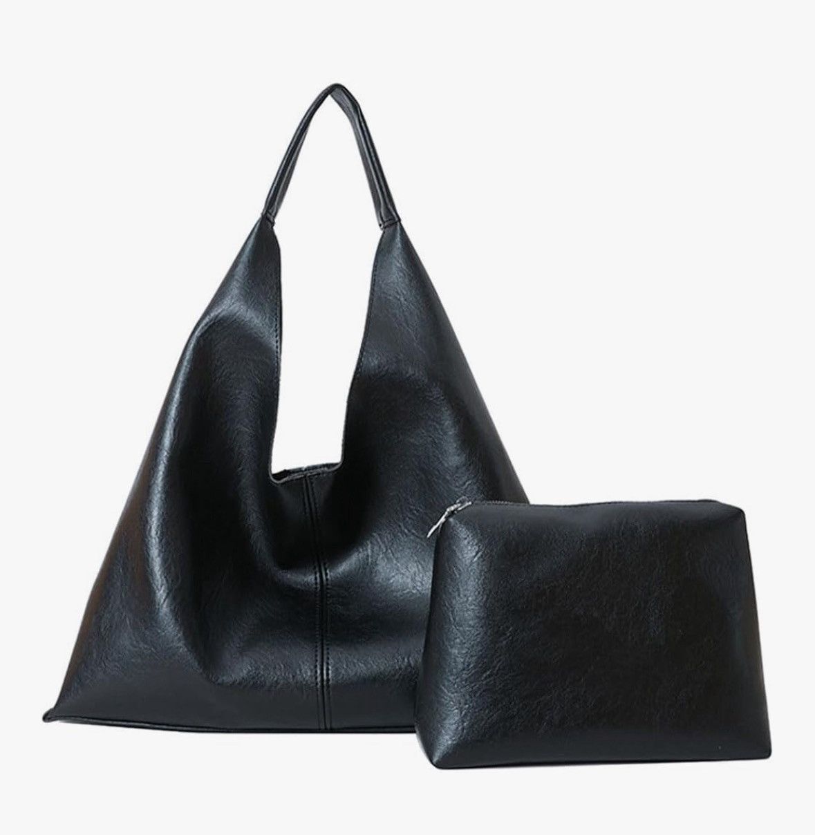 Other Tote Slouchy Bag and Pouch PU Leather Tote Bag Large Size ONE SIZE - 1 Thumbnail
