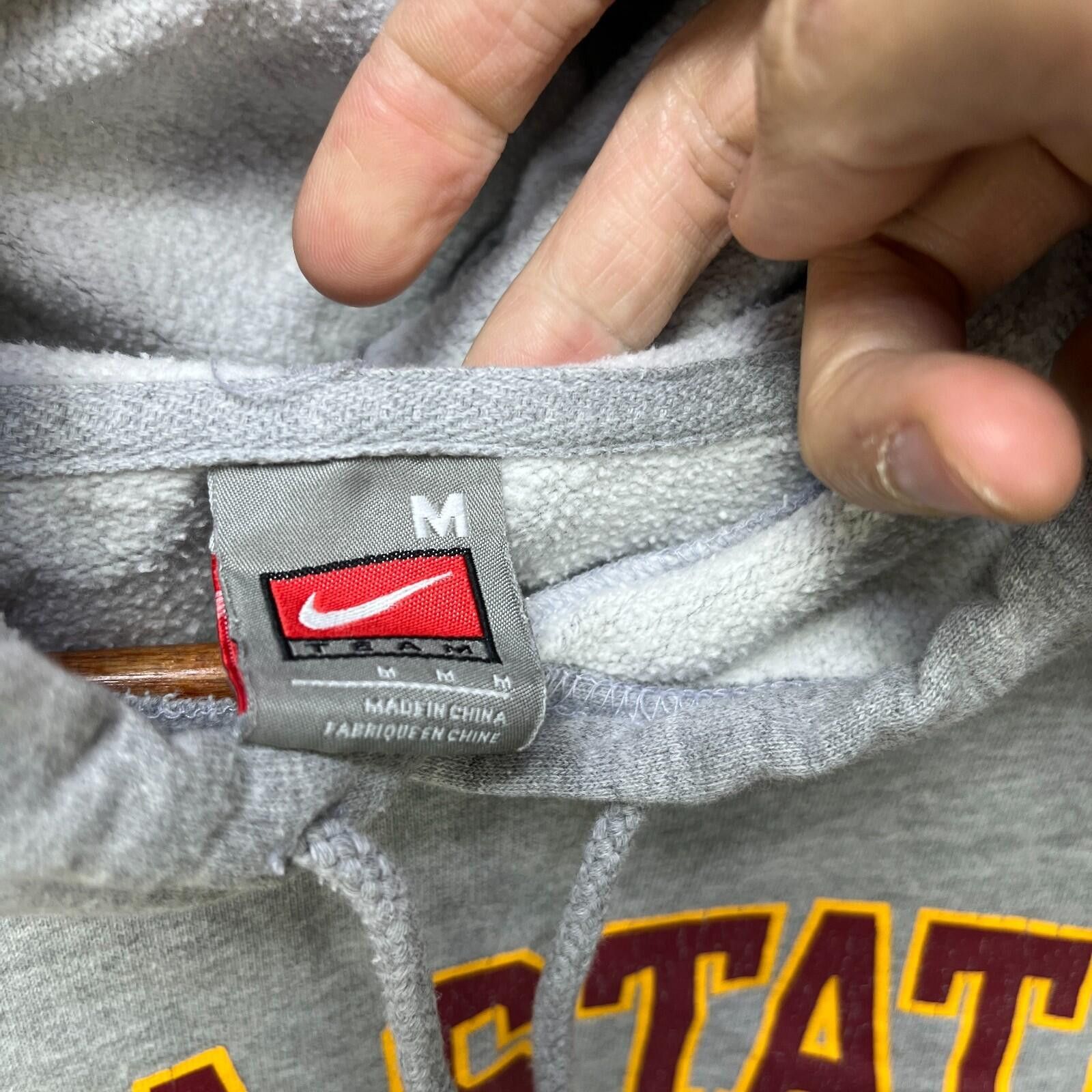 Nike Vintage Nike Iowa State Cyclones Hoodie Gray Medium Size ONE SIZE - 4 Thumbnail