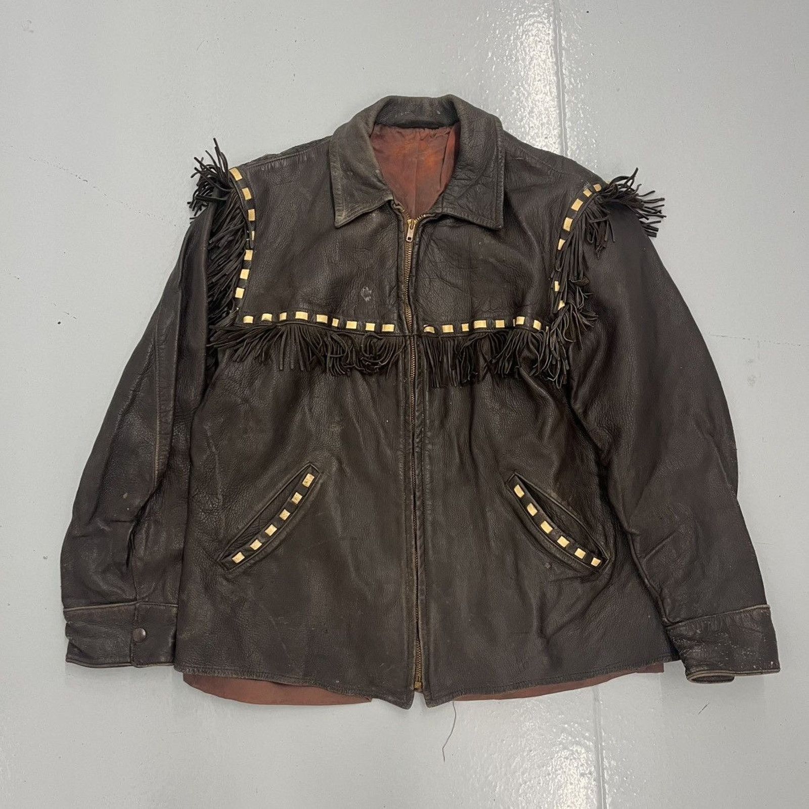 Other Vintage 60s Brown Western Cowboy Tassel Jacket Size US M / EU 48-50 / 2 - 1 Thumbnail