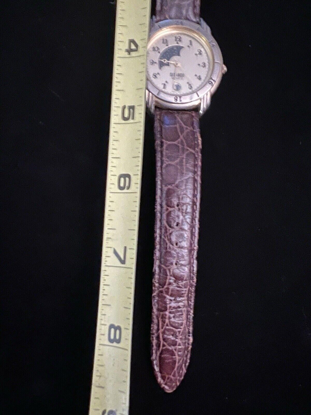 Designer Vintage Gitano Moon Phase Analog Watch New Battery Size ONE SIZE - 5 Thumbnail
