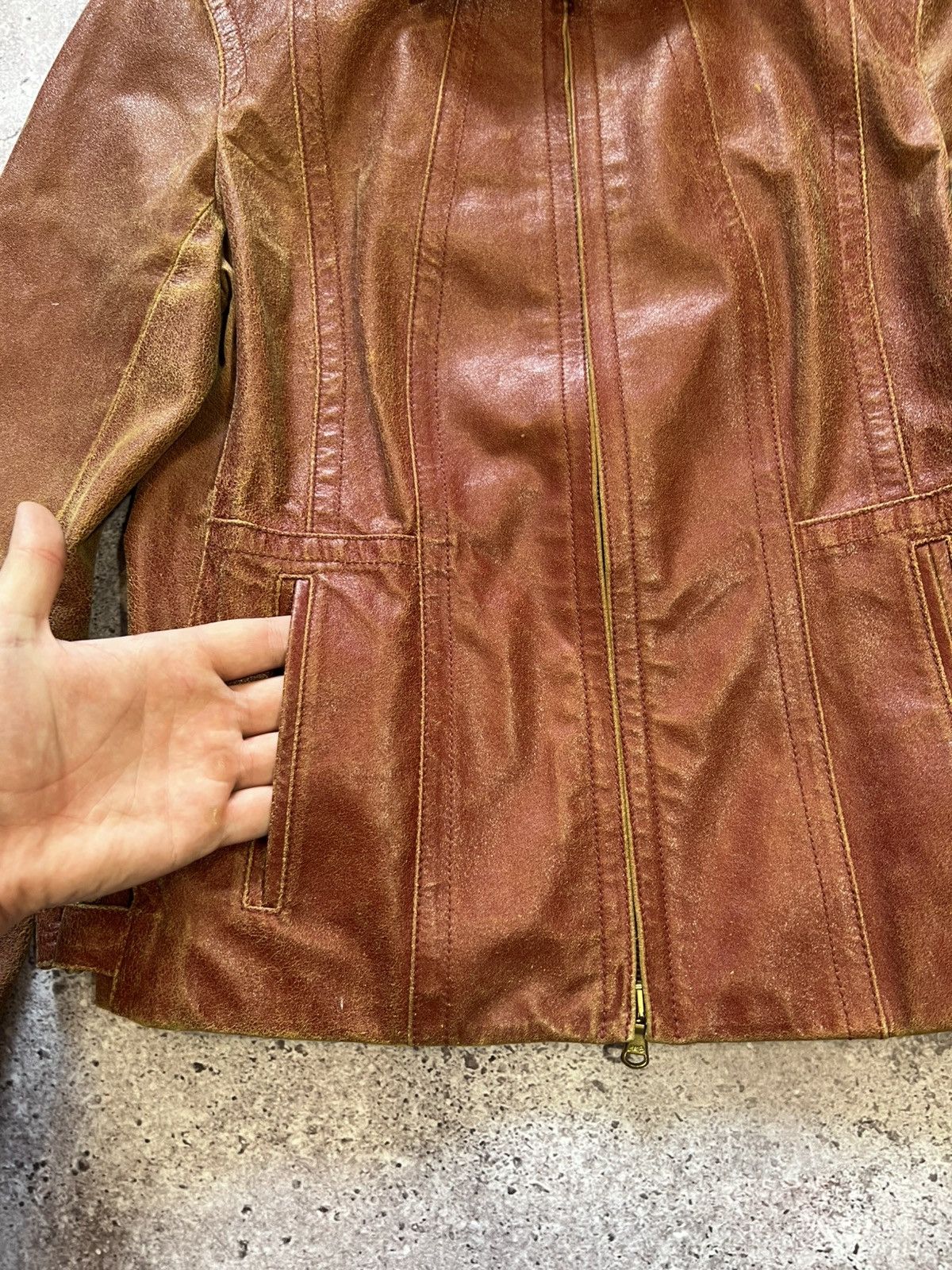 Donna Karan Nice design DKNY zipper leather biker jacket Like Hedi Size M / US 6-8 / IT 42-44 - 7 Thumbnail