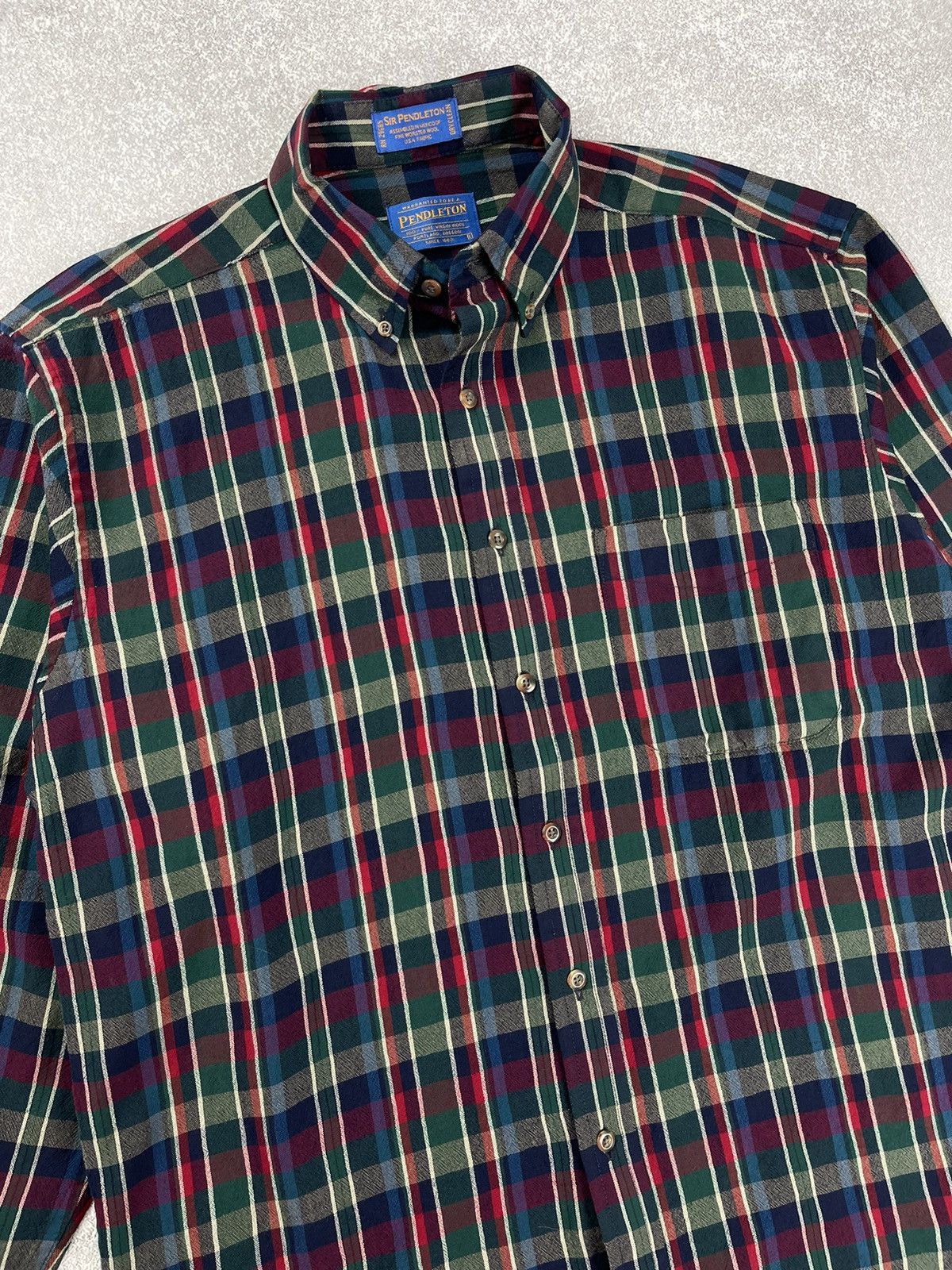 Flannel × Pendleton × Vintage Vintage Pendleton Flannel Wool Western Shirt Size US L / EU 52-54 / 3 - 2 Thumbnail