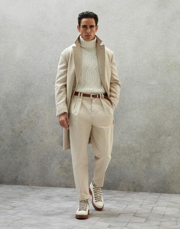 Brunello Cucinelli Overcoat in Beige Size US L / EU 52-54 / 3 - 5 Thumbnail