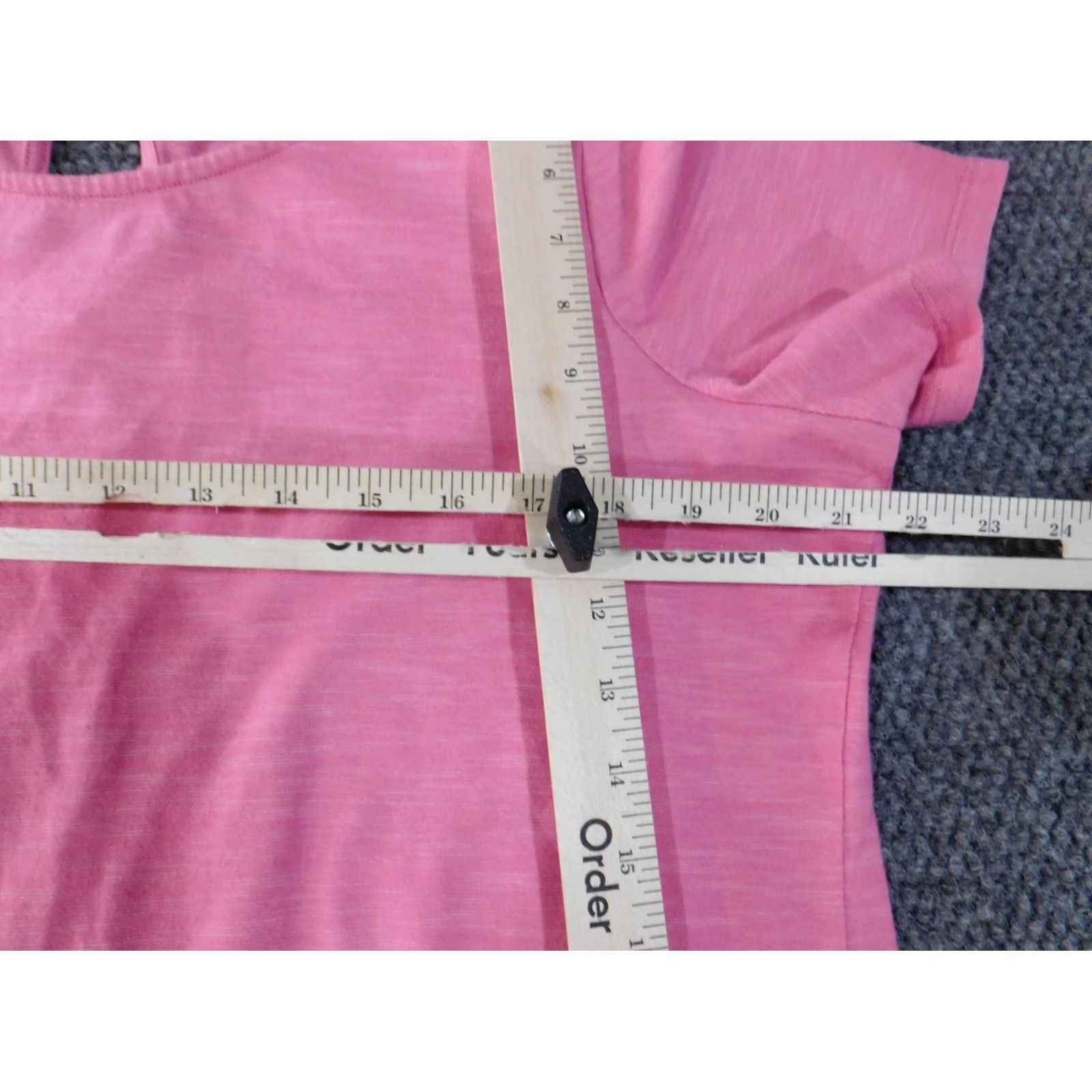 Talbots Talbots Blouse Shirt Womens 1X Pink Cotton Polyester Rayon Short Sleeve Round Neck Pullover Casual Classic Stretch Regular Size XL / US 12-14 / IT 48-50 - 5 Thumbnail