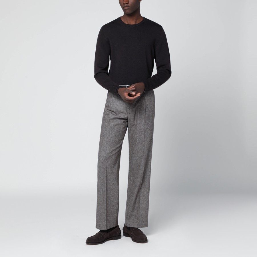 Drumohr o1d2blof0226 Wool Crew Neck Jumper Sweater in Brown Size US M / EU 48-50 / 2 - 2 Thumbnail