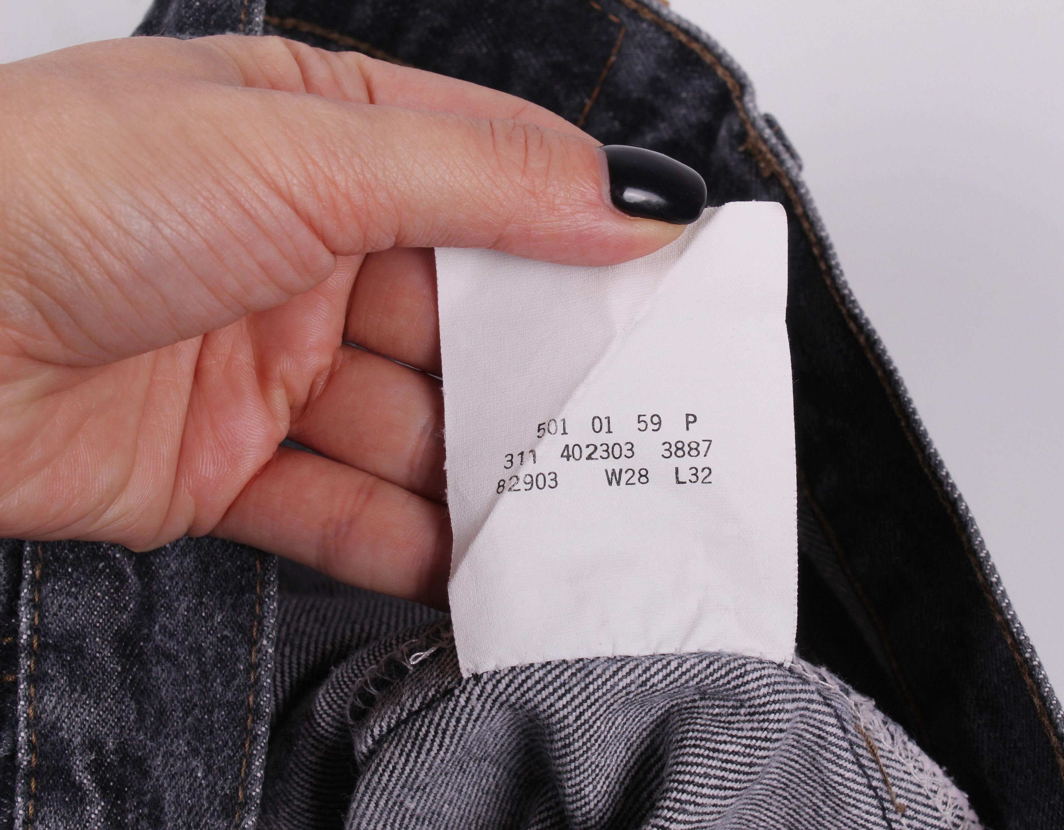 Levi's Vintage 90's LEVI'S 501 Gray Stonewashed Straight Jeans Size 27" / US 4 / IT 40 - 6 Thumbnail