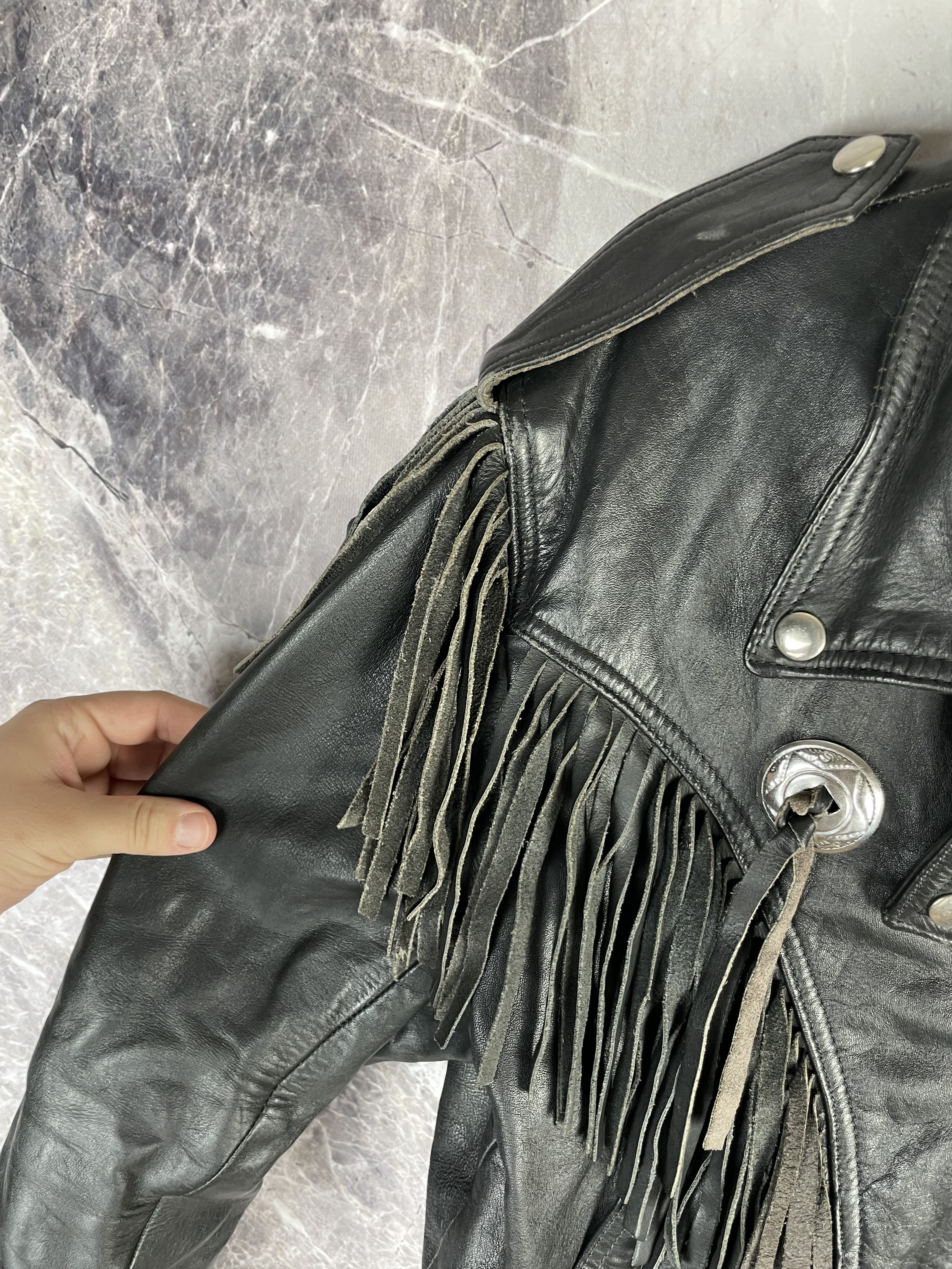 Vintage Men’s American Style Full Zip Leather Jacket Size US L / EU 52-54 / 3 - 6 Thumbnail