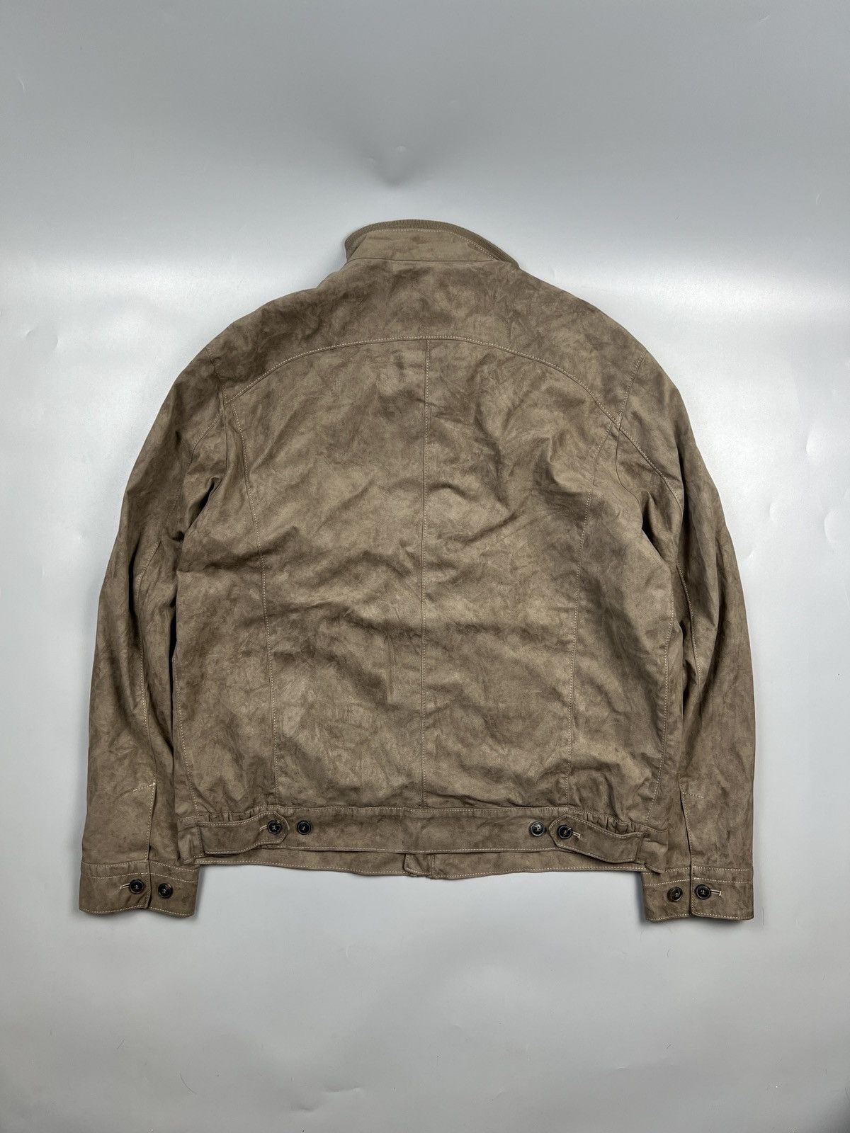 Designer Eduard Dressler Faux Suede Leather Jacket (Y0650) Size US XL / EU 56 / 4 - 5 Thumbnail