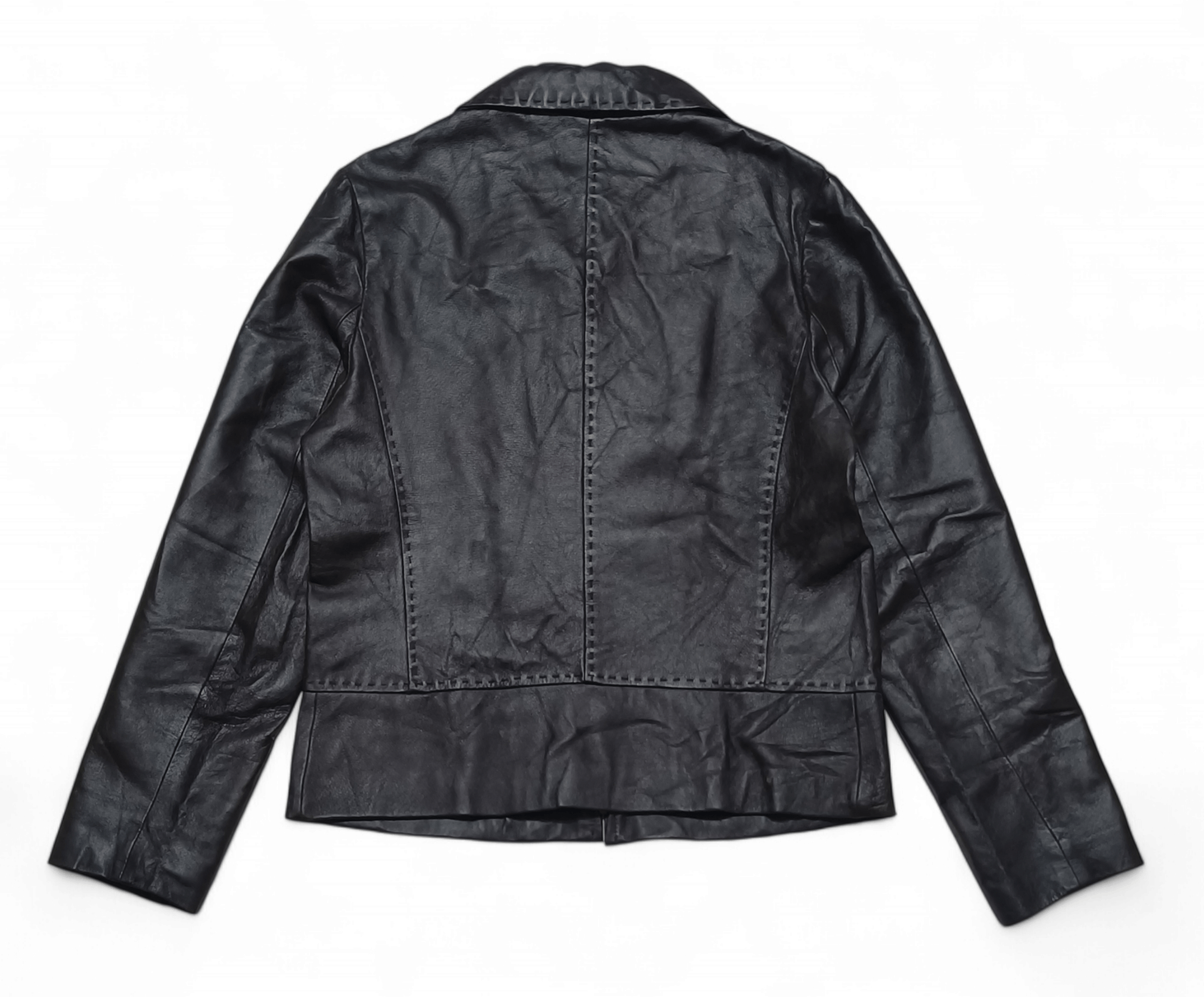 Other Vintage Y2K KETTY Women's Sheepskin Black Leather Jacket Size M / US 6-8 / IT 42-44 - 6 Thumbnail