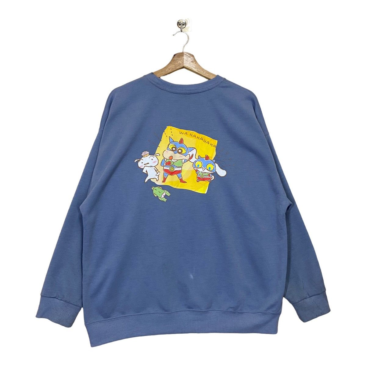 Cartoon Network × Japanese Brand Crayon Shincan Character Big Logo Crewneck Sweatshirt Size US L / EU 52-54 / 3 - 4 Thumbnail