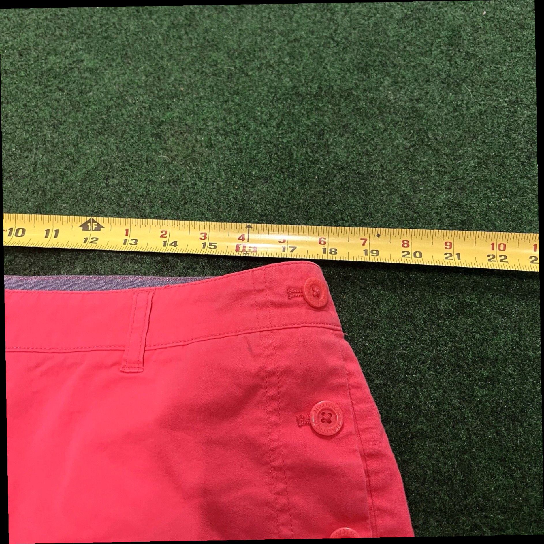Nautica Nautica Shorts Womens 10 Pink Chino Mid-Rise 4.5" Zip Flat Front Summer Casual Size 34" / US 12 / IT 48 - 4 Thumbnail