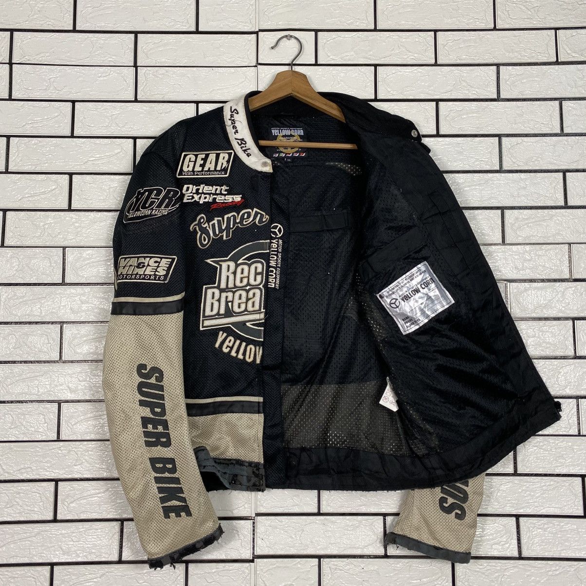 YELLOW CORN Vintage Biker Jacket Cafe Racer Yellow Corn Big Logo Size US L / EU 52-54 / 3 - 15 Thumbnail