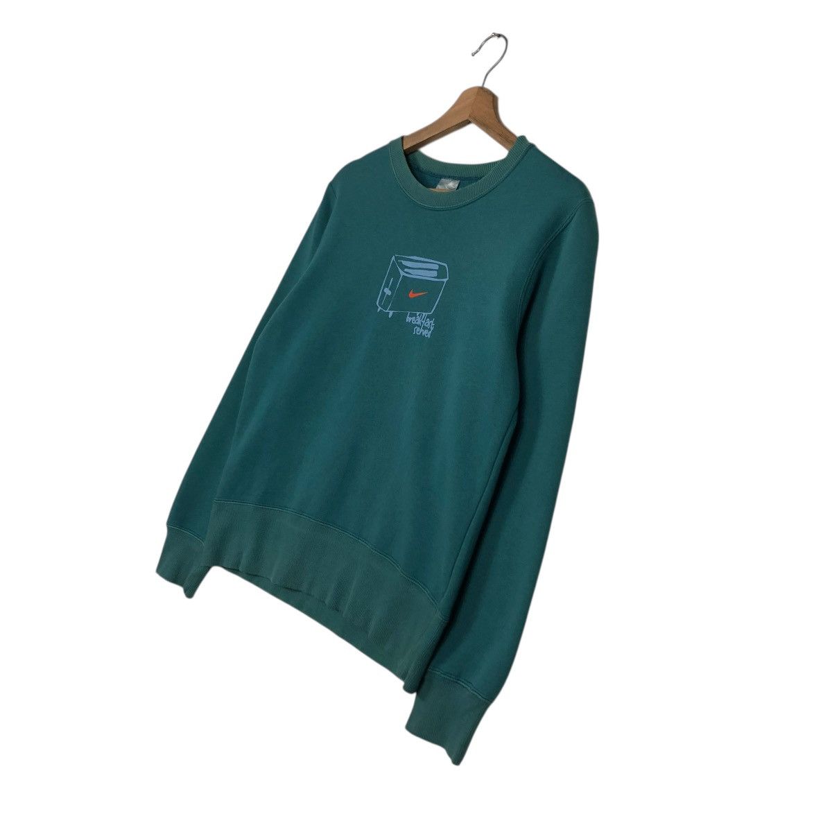 Nike 🔥VINTAGE JUMPER SWEATSHIRT NIKE BIG SWOOSH Size L / US 10 / IT 46 - 4 Thumbnail