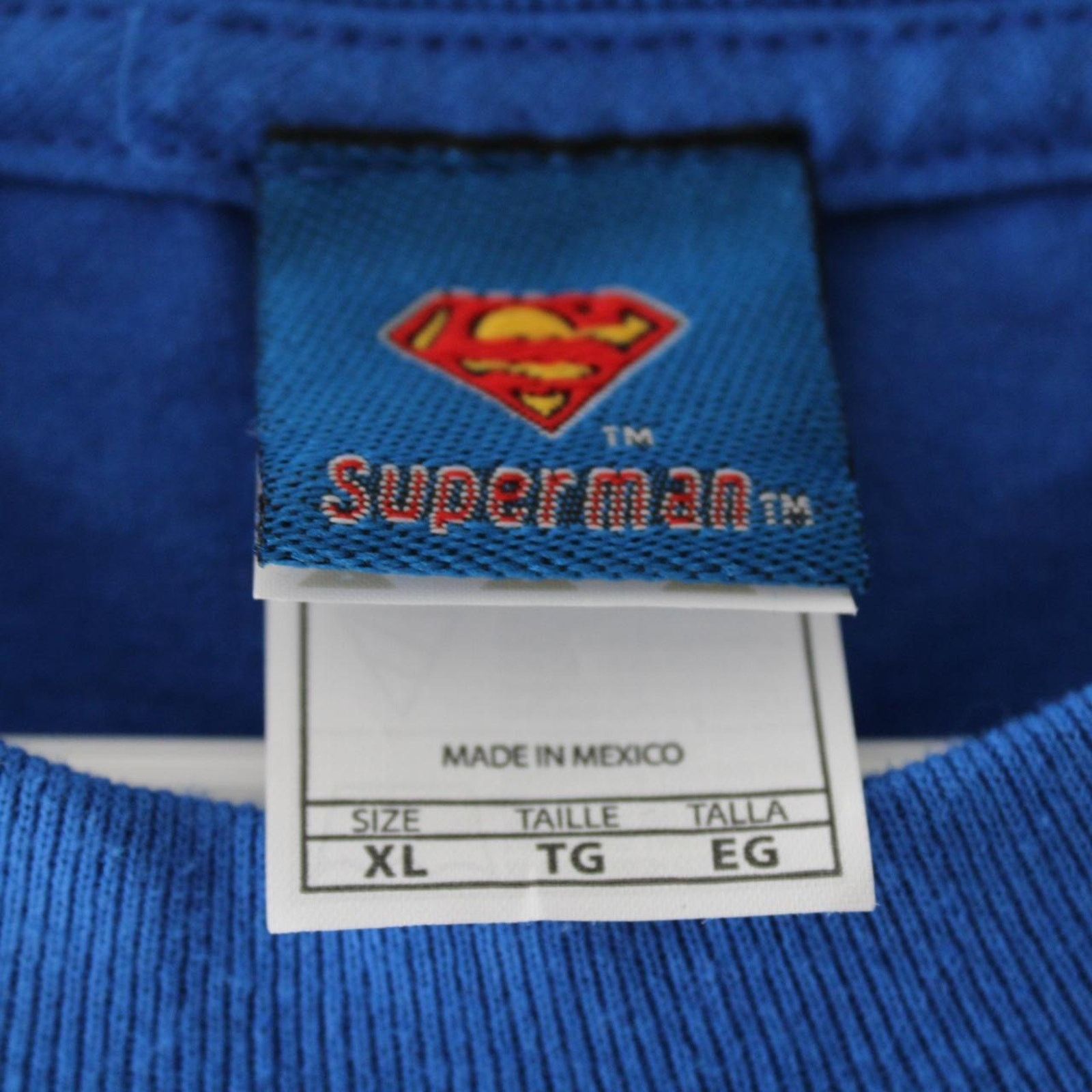 DC Comics Blue Vintage Y2K Superman Logo Graphic Tee Size US XL / EU 56 / 4 - 3 Thumbnail