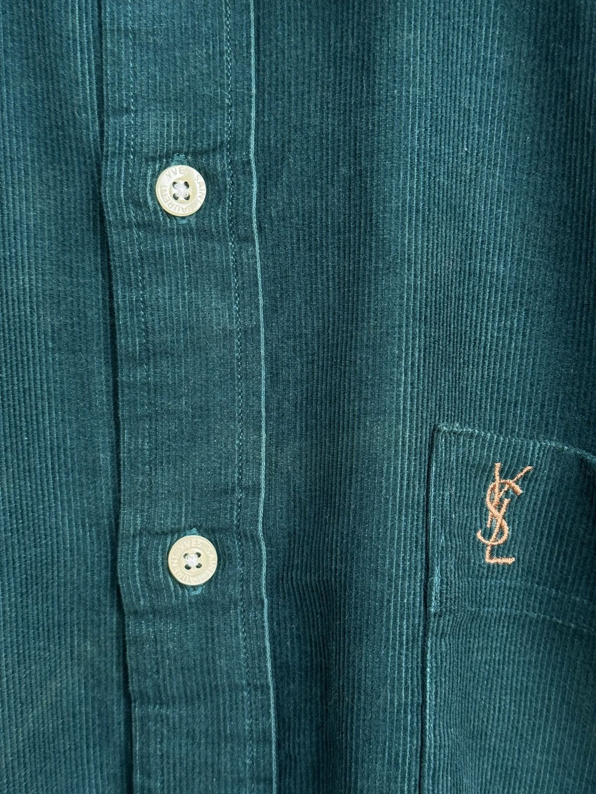 Yves Saint Laurent Vintage Yves Saint Laurent YSL Corduroy Shirt Size US L / EU 52-54 / 3 - 6 Thumbnail