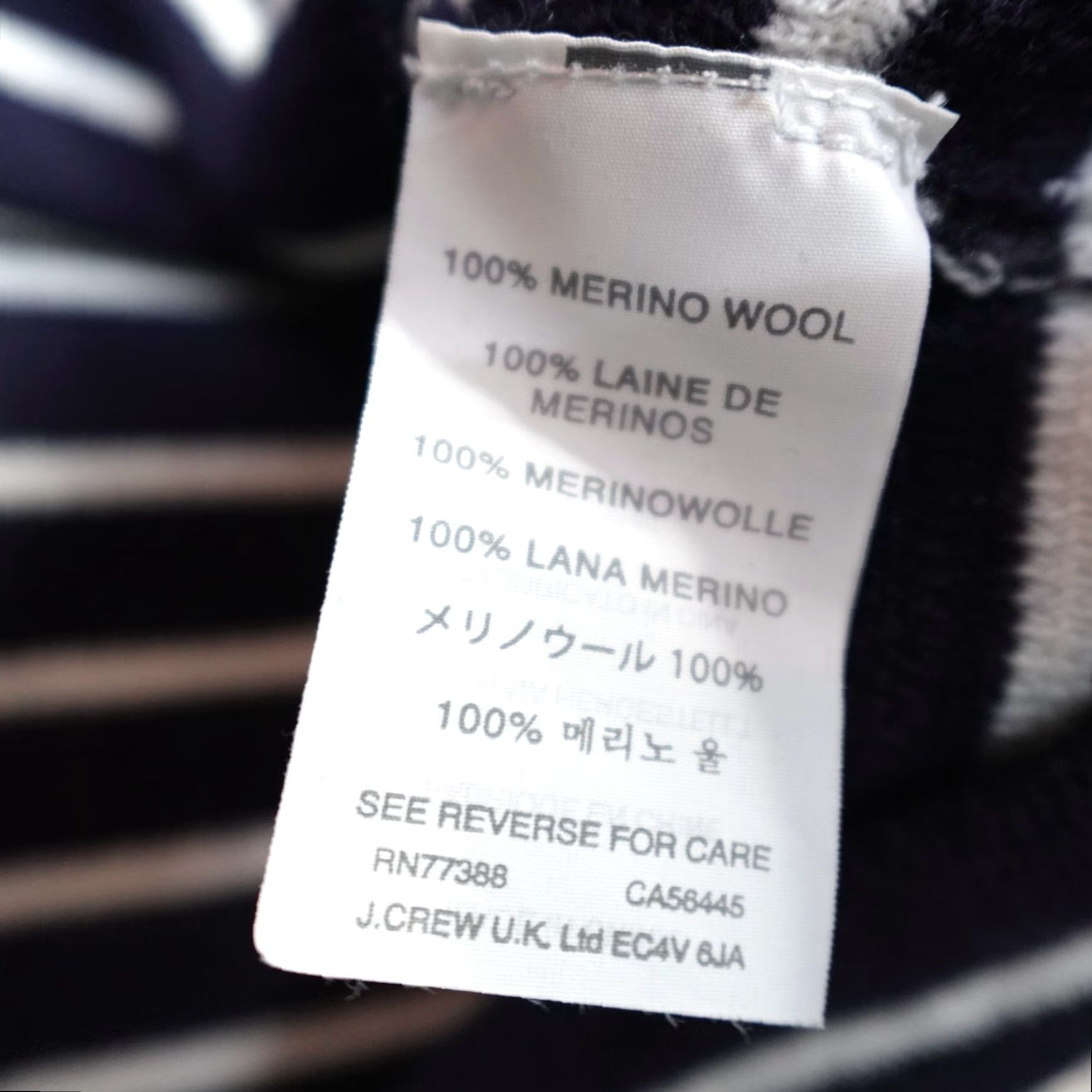 J.Crew J.Crew Womens Dress XS Blue Striped 100% Wool Sweater C8987 Size XS / US 0-2 / IT 36-38 - 4 Thumbnail