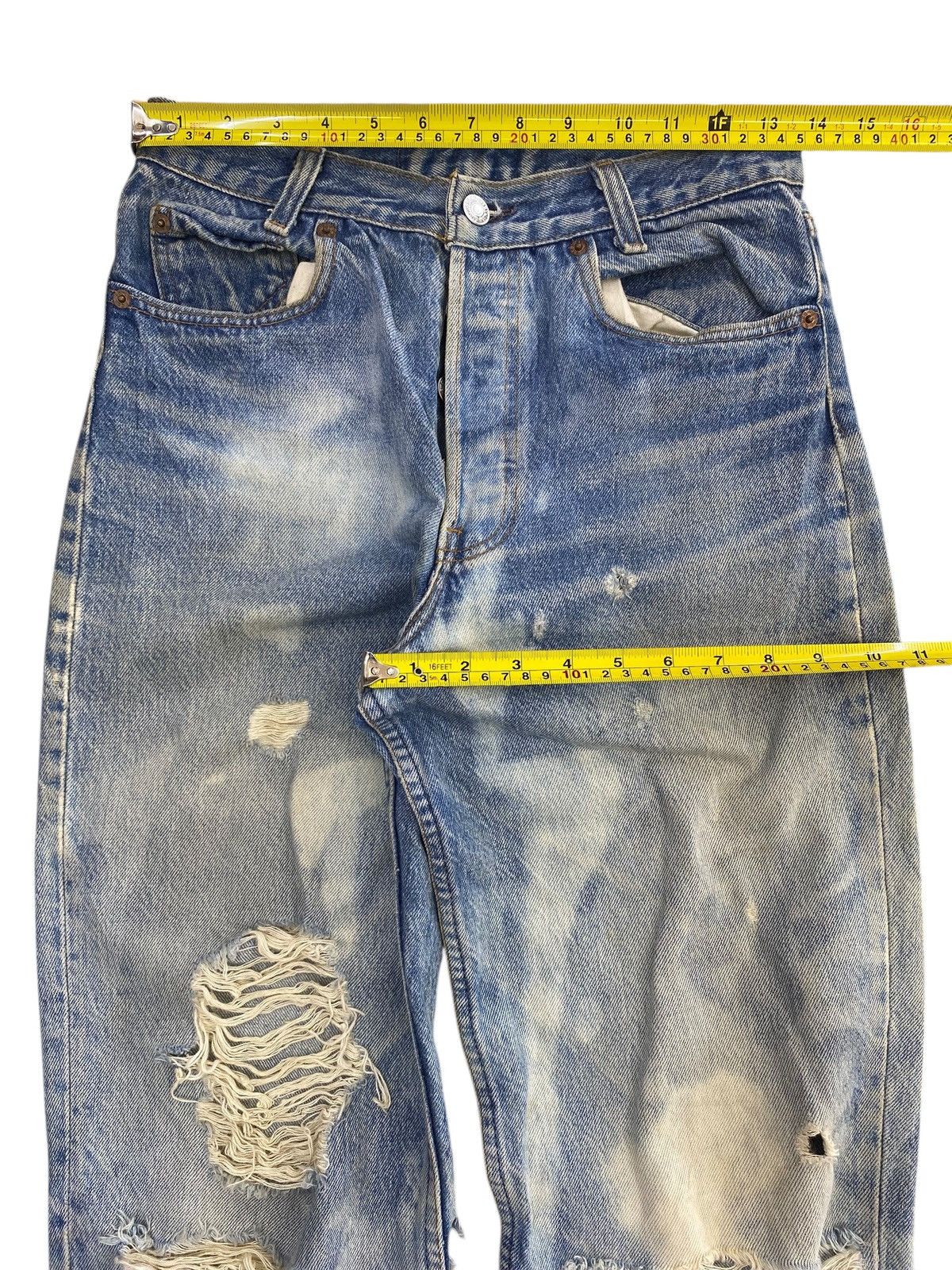 Levi's Levi’s Acid Wash Distressed Style Loose Jeans Size US 27 - 5 Thumbnail