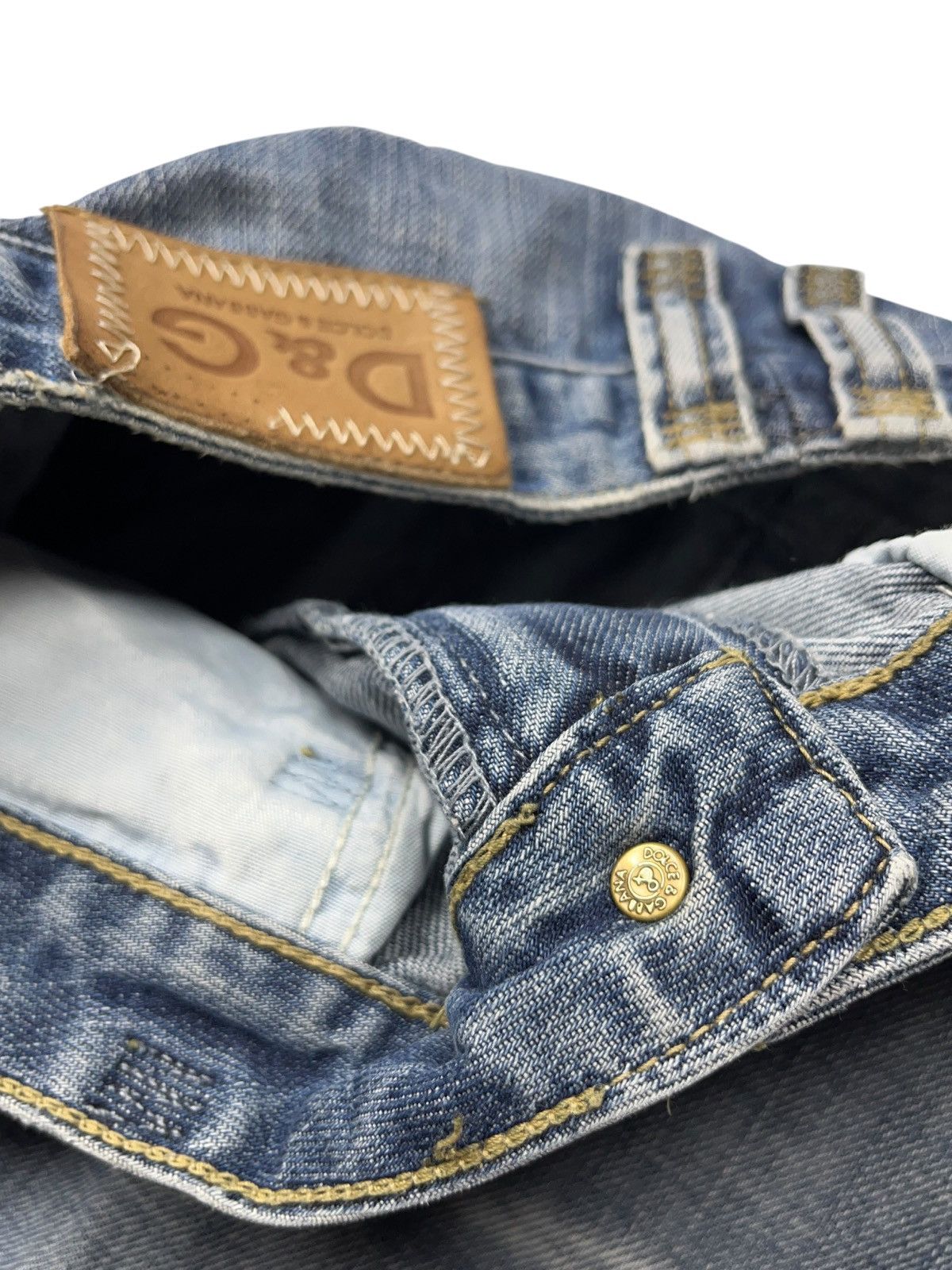 Dolce & Gabbana Vintage 90s Dolce & Gabbana Embroidered Logo Jeans y2k Size 29" - 10 Thumbnail
