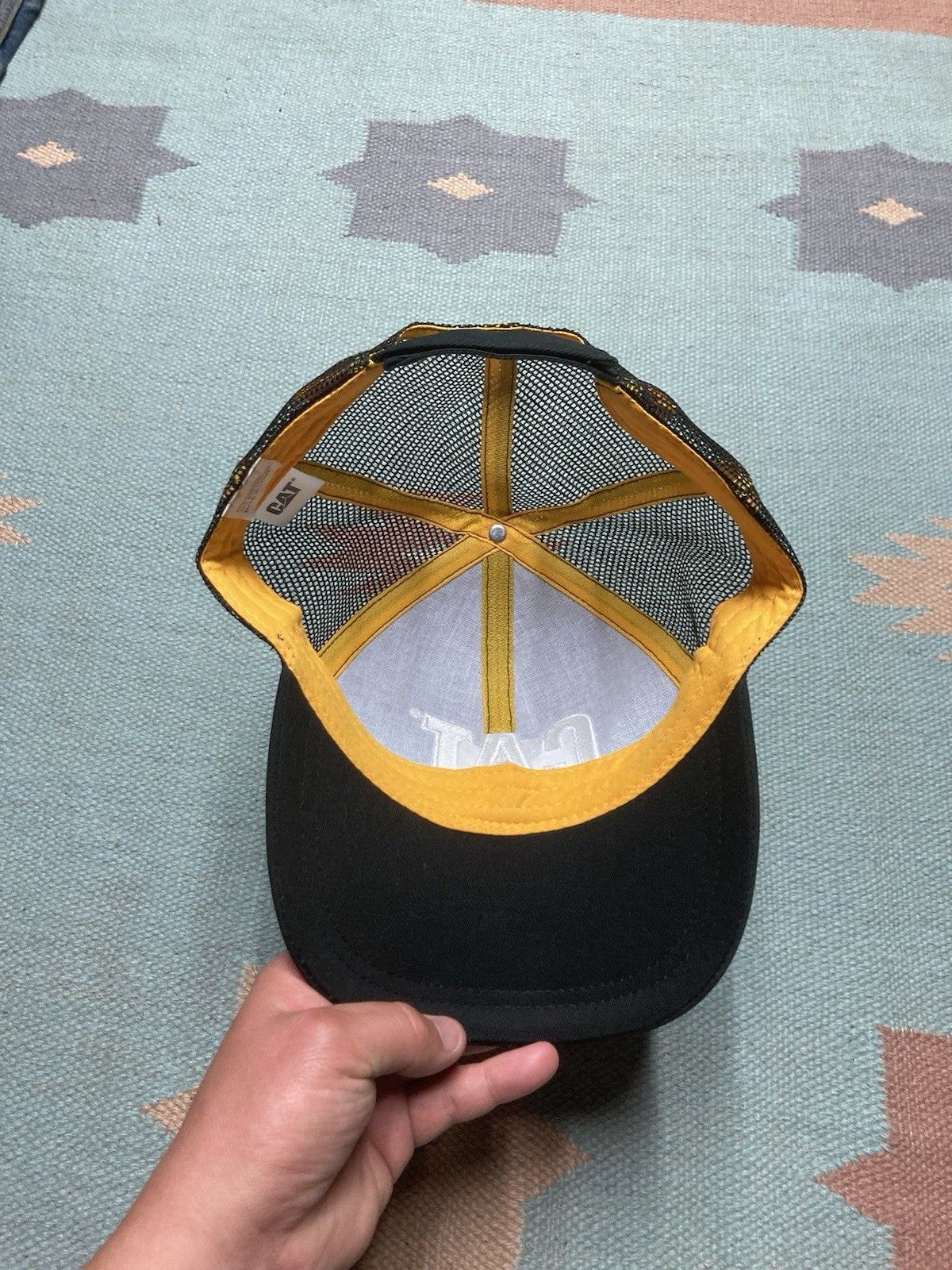 Caterpillar × Vintage Strapback hat cat caterpillar construction tractor camo Size ONE SIZE - 5 Thumbnail