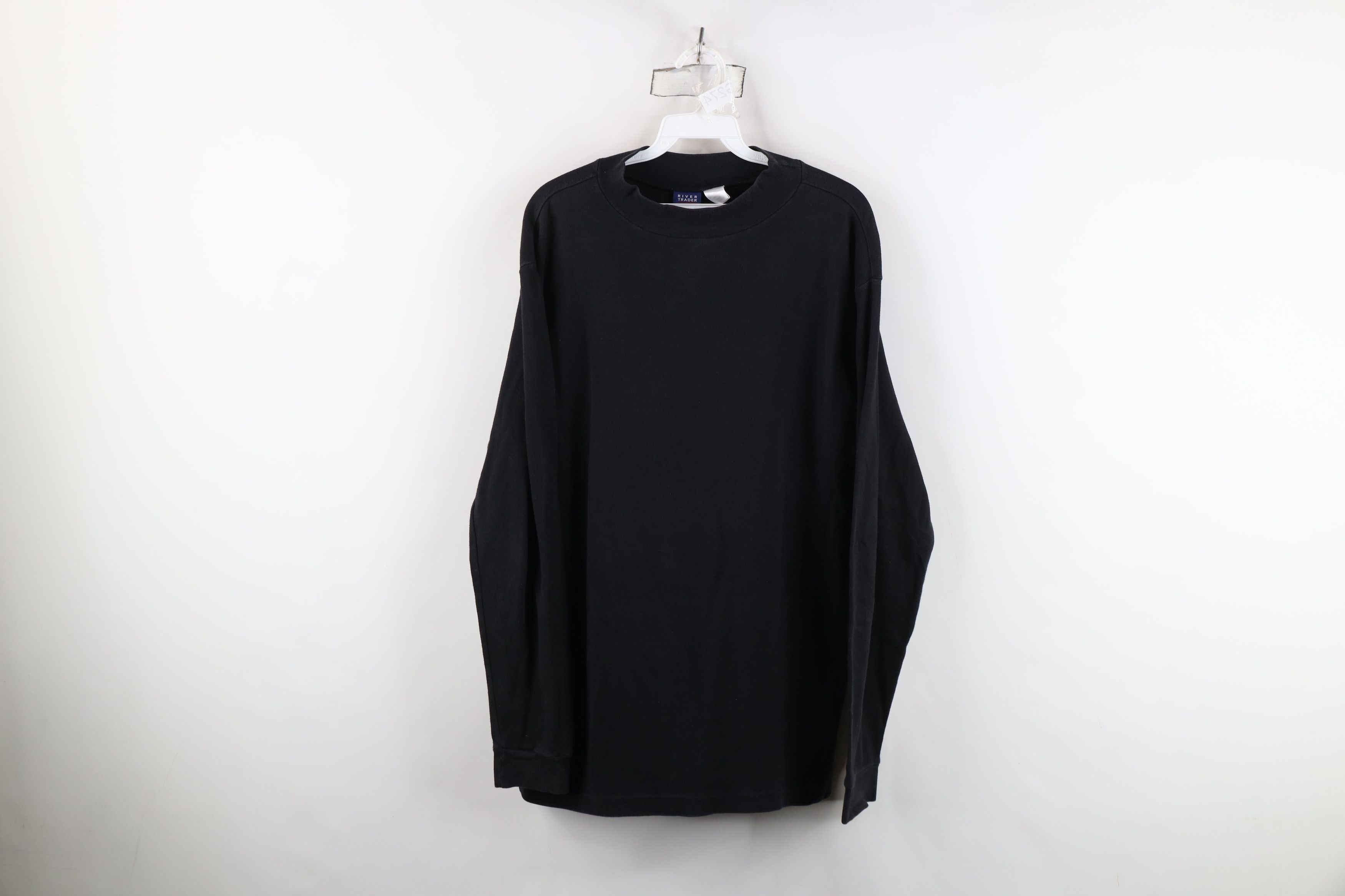 Vintage Vintage 90s Streetwear Cotton Mock Neck Long Sleeve T-Shirt Size XL / US 12-14 / IT 48-50 - 1 Thumbnail