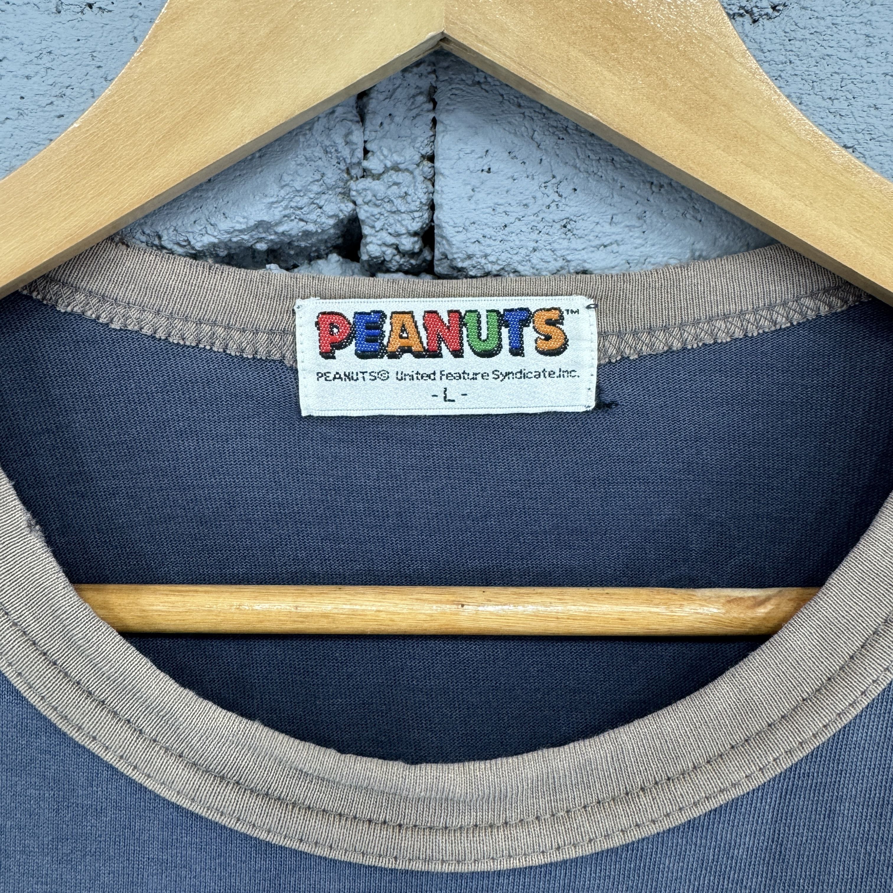 Vintage Vintage Peanuts Snoopy and Woodstock Graphic Ringer Tshirt Size US L / EU 52-54 / 3 - 4 Thumbnail