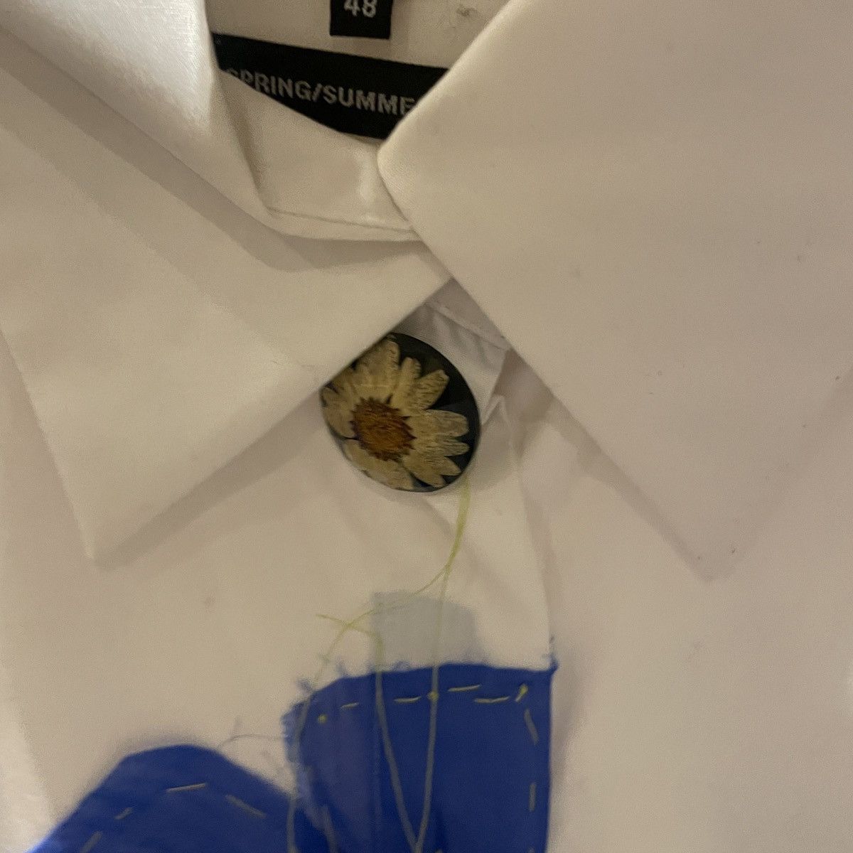 BOTTER Botter White Flower Open Over Shirt Size US M / EU 48-50 / 2 - 6 Thumbnail