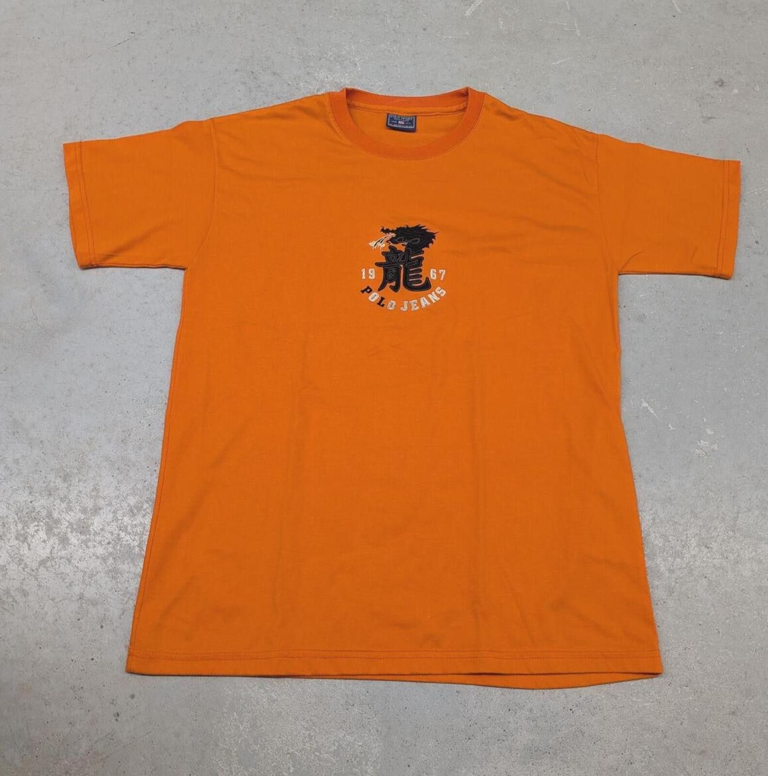 Other Vintage Polo Sport Ralph Lauren USA Dragon Orange T-shirt Size US XL / EU 56 / 4 - 1 Thumbnail