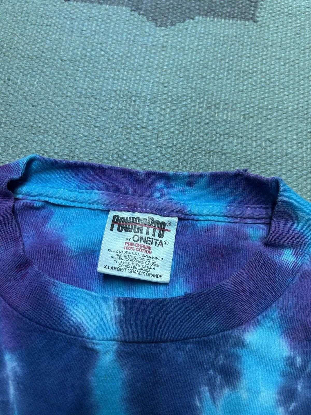 Vintage Vtg 90s tie dye t shirt hippie Oneita single stitch cotto XL Size US XL / EU 56 / 4 - 5 Thumbnail