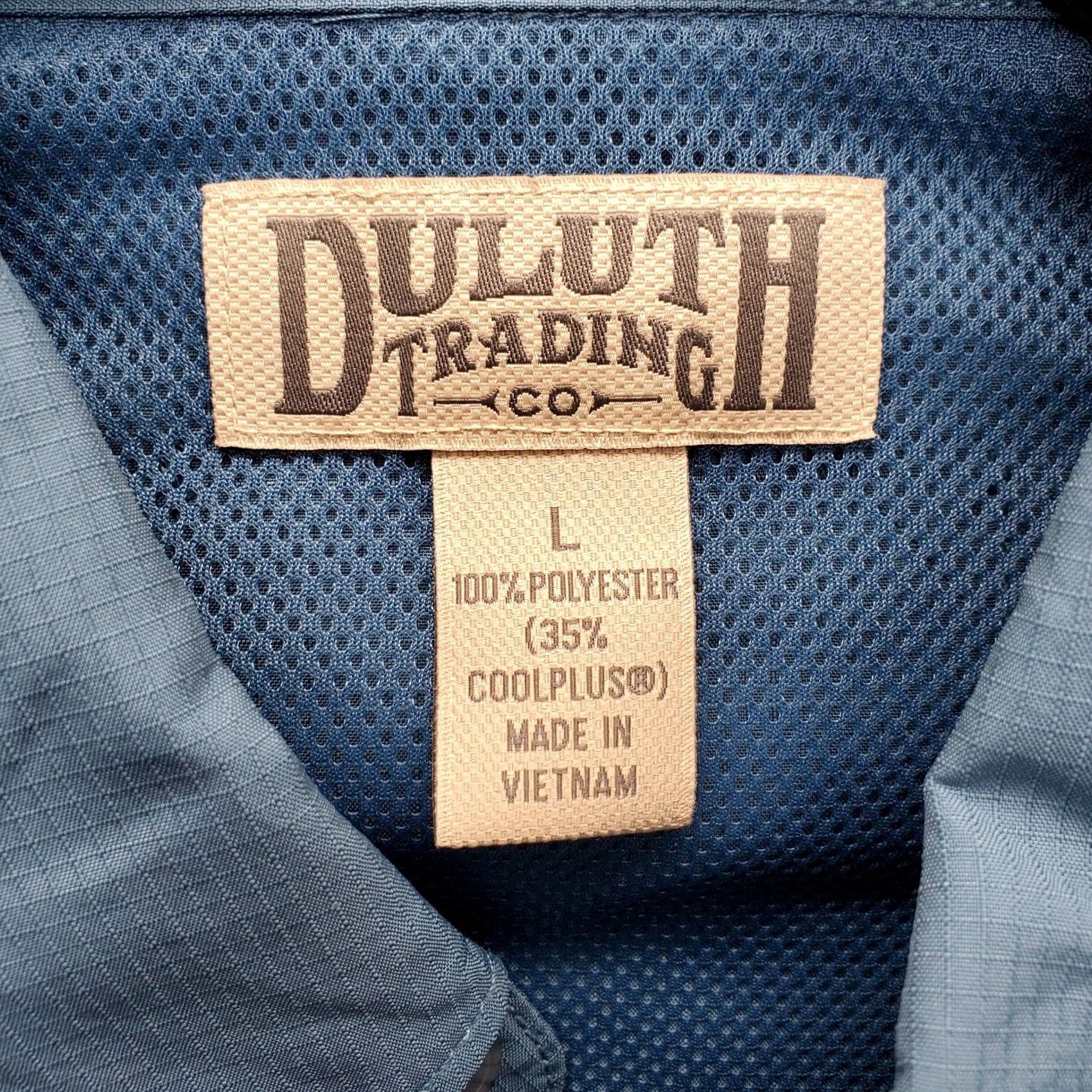 Vintage Duluth Mens Button-Up Shirt L Blue Lightweight Vent Casual Outdoor 90s? Size US L / EU 52-54 / 3 - 5 Thumbnail