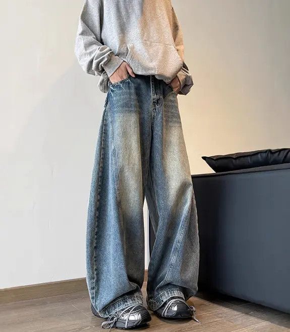 Japanese Brand VIBE American wide-leg straight loose hip-hop scimitar jeans Size US 32 / EU 48 - 5 Thumbnail