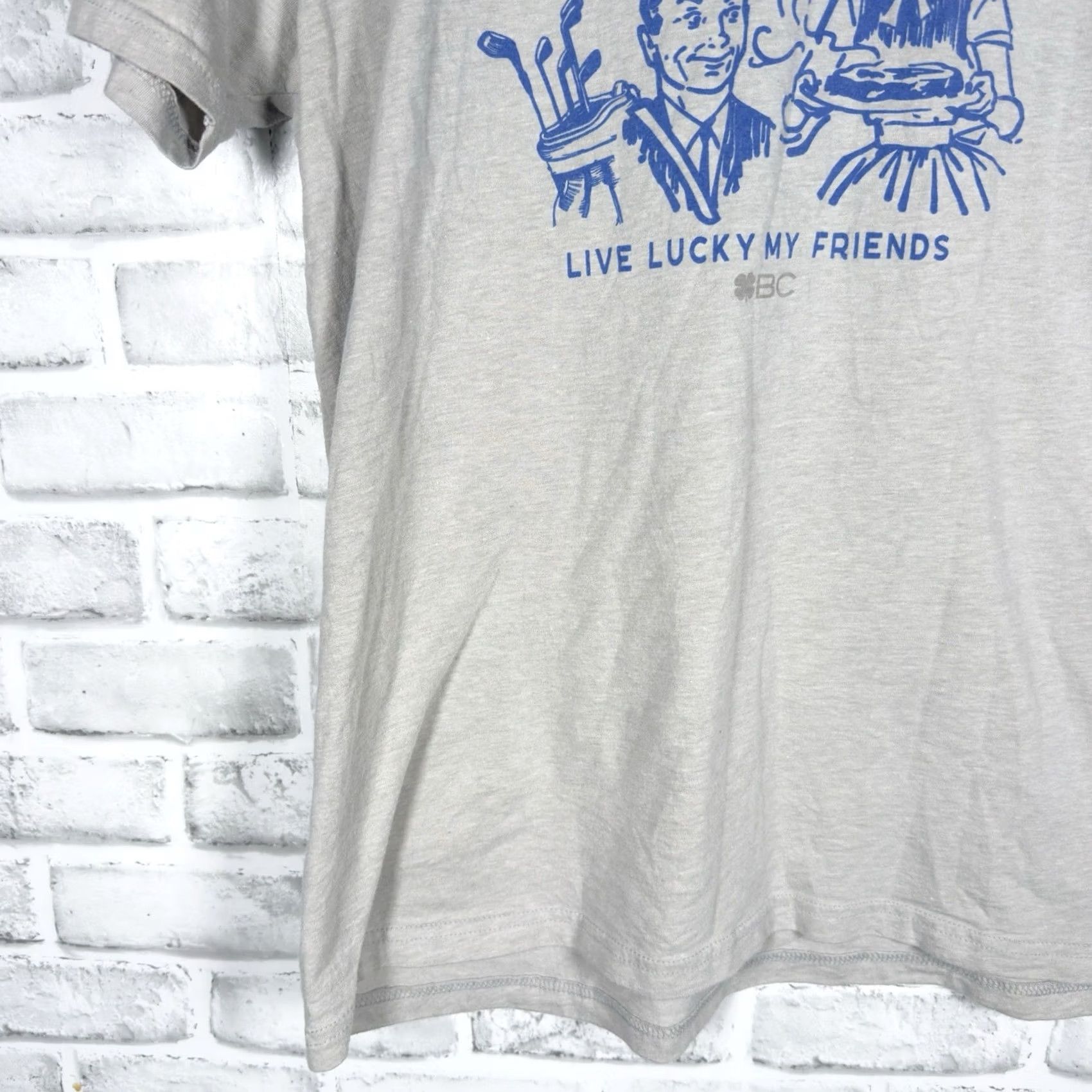 Vintage Black Clover “I LOVE MY WIFE” Golf Gray Graphic Tee Mens L Shirt Size US L / EU 52-54 / 3 - 3 Thumbnail