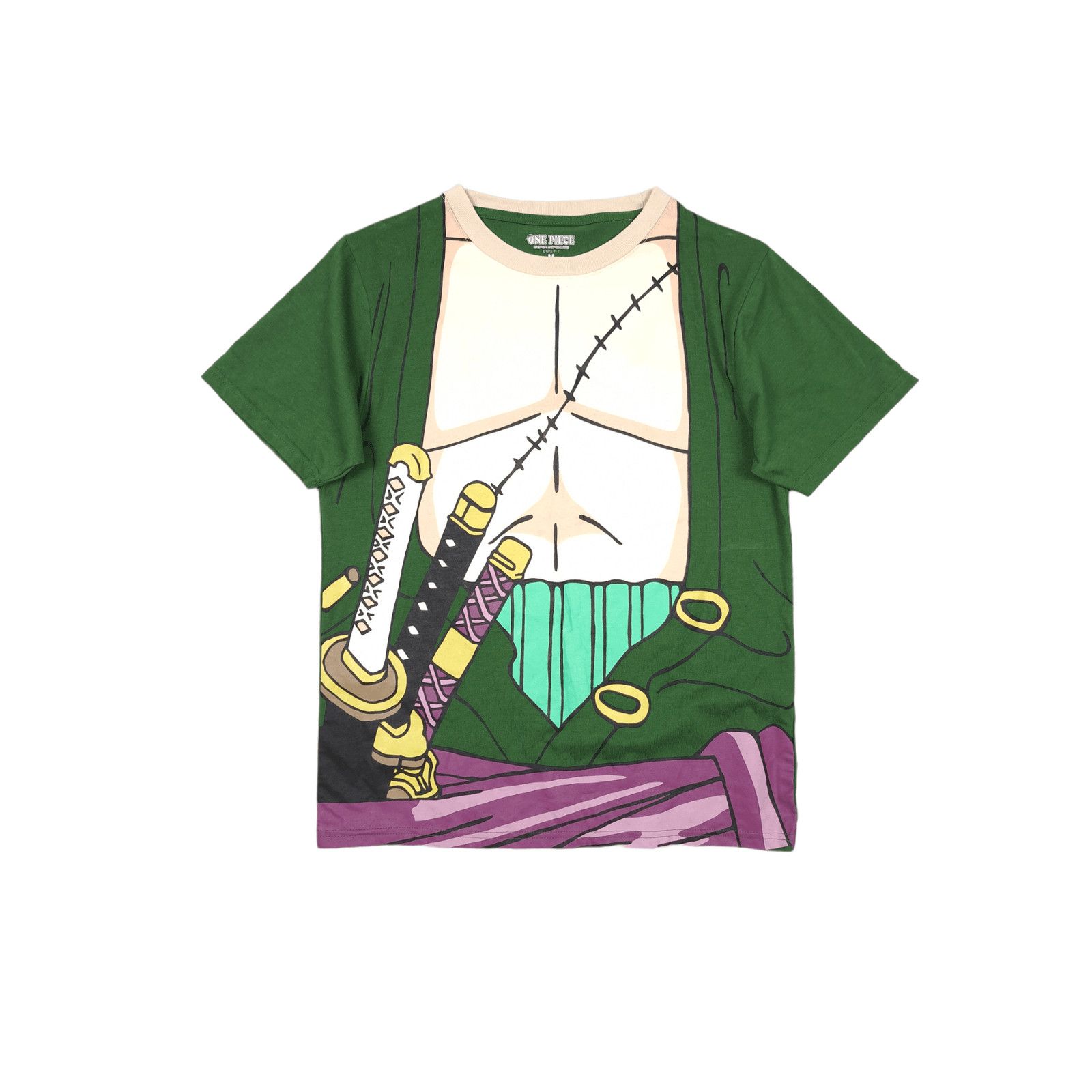 Anime × Cartoon Network × Japanese Brand One Piece Official Full Print Zoro Body T-shirt Size M Size US M / EU 48-50 / 2 - 1 Thumbnail