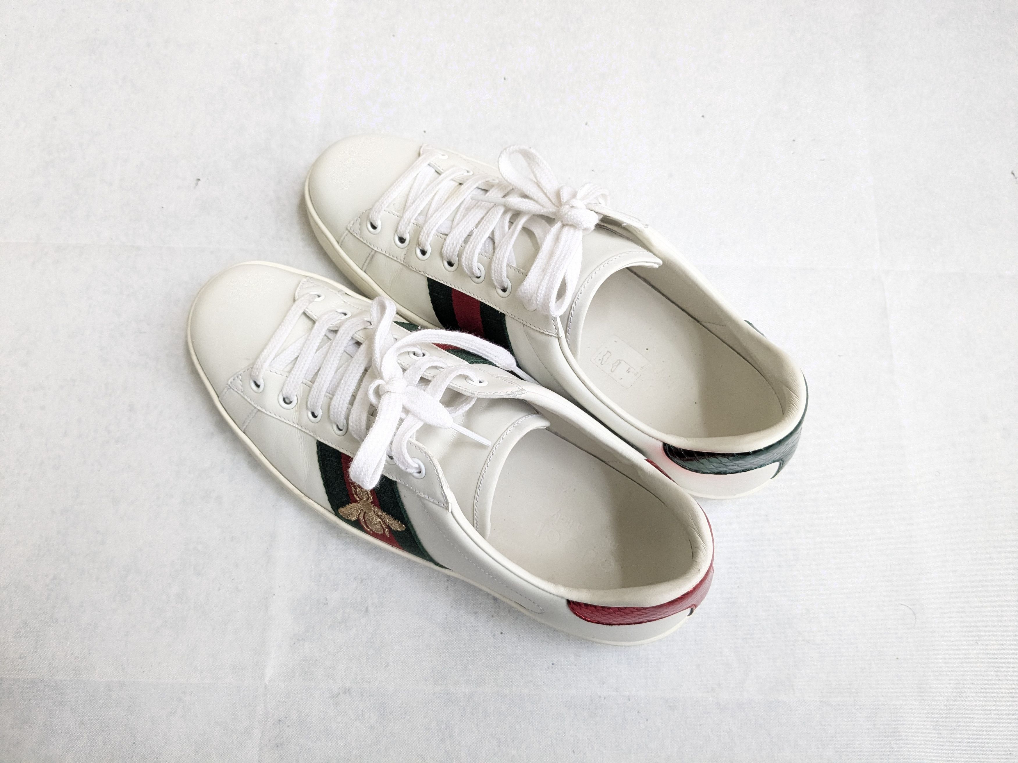Gucci Gucci Ace White Bee 9 Low Tops Leather Size US 9 / EU 42 - 15 Thumbnail