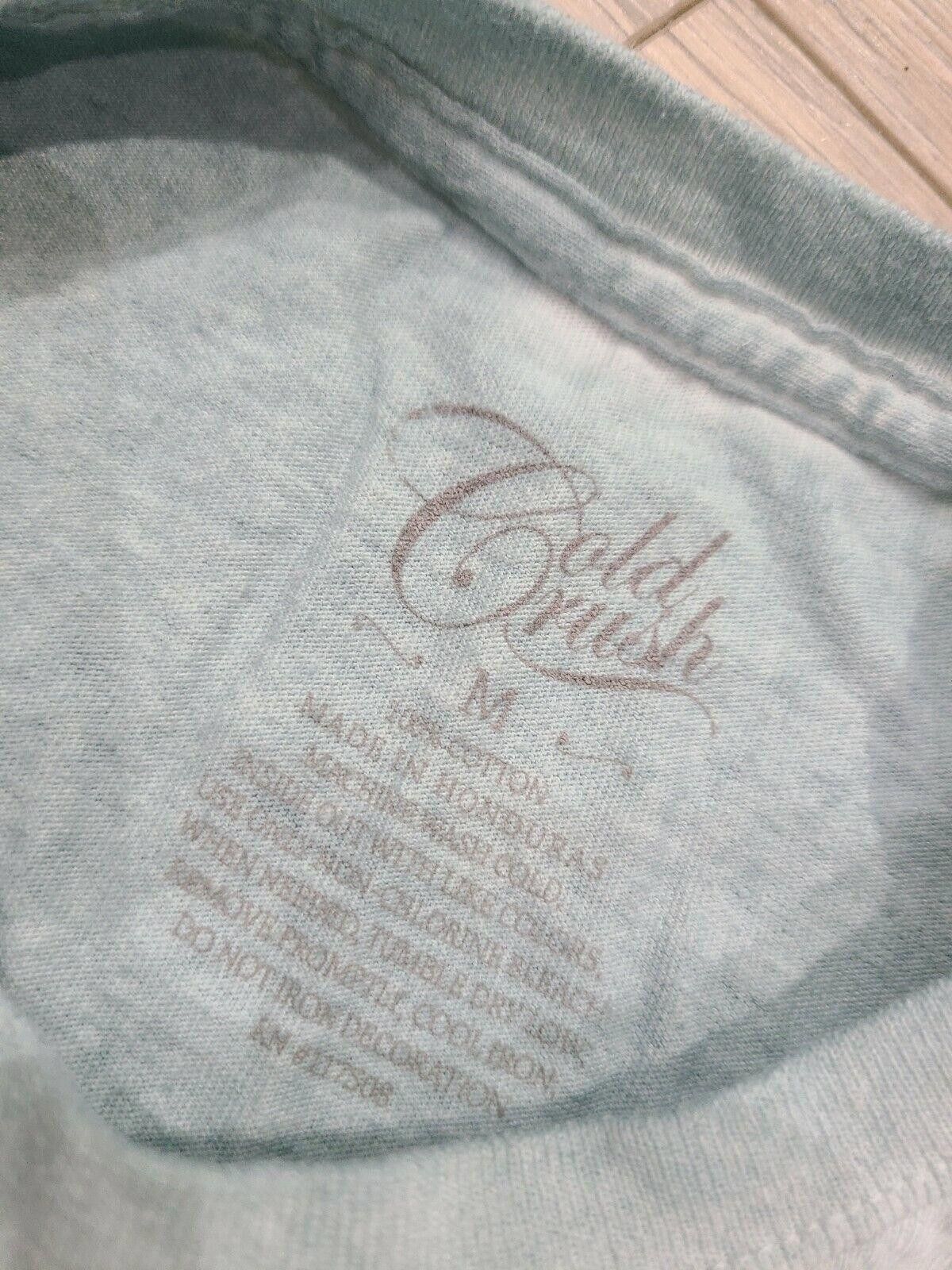 Designer Gold Rush T Shirt Size Medium Rock Roll Tour Blue Crop Top Size M / US 6-8 / IT 42-44 - 3 Thumbnail