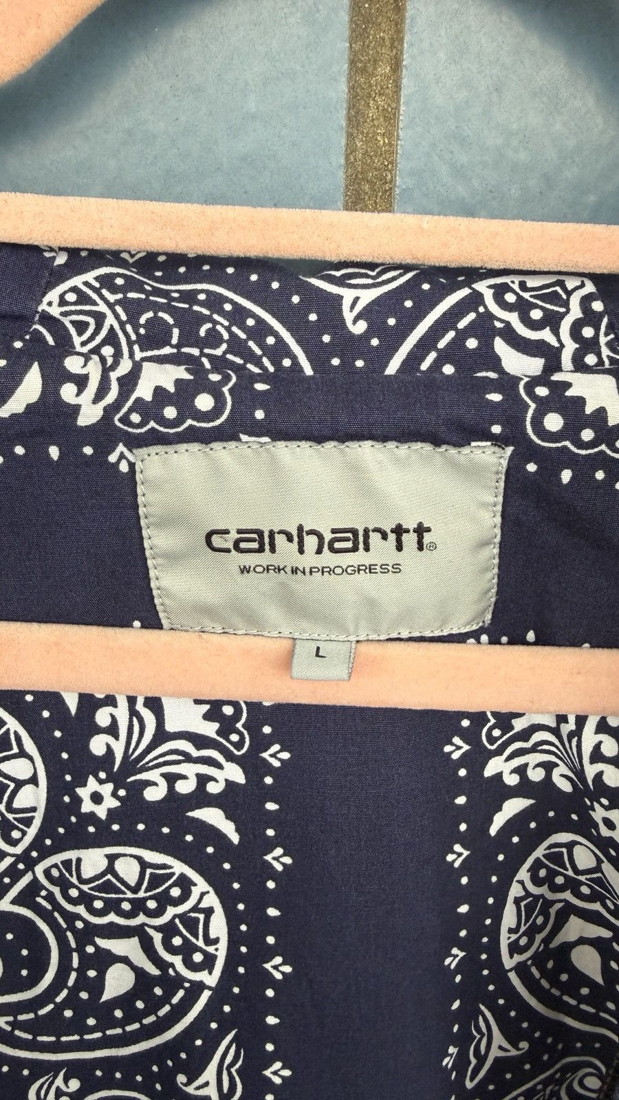 Carhartt Carhartt blue reversible OG Bandana Active hooded Jacket Size US L / EU 52-54 / 3 - 6 Thumbnail