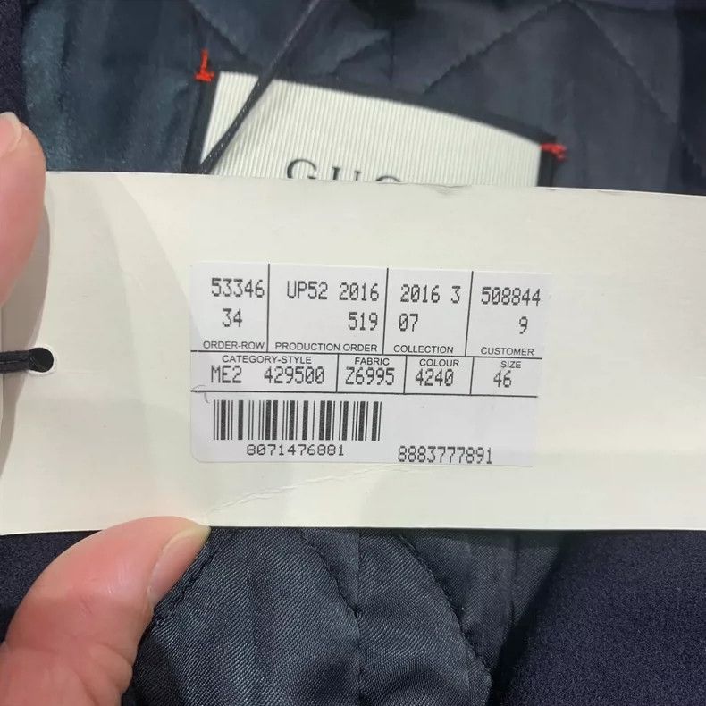 Gucci Gucci Dark blue double-breasted wool sandwich cotton coat 2 Size US S / EU 44-46 / 1 - 8 Thumbnail