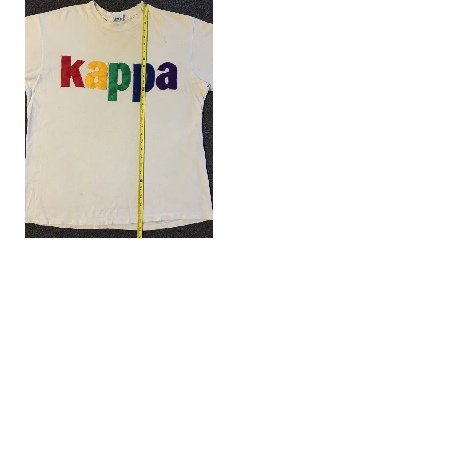 Kappa VINTAGE Kappa Thrashed Faded Distress Shirt XL White Men T-Shirt 90s College Fraternity Grunge Punk Graphic Tee Cap/Frat USA Made Single Stitch Size US XL / EU 56 / 4 - 12 Thumbnail