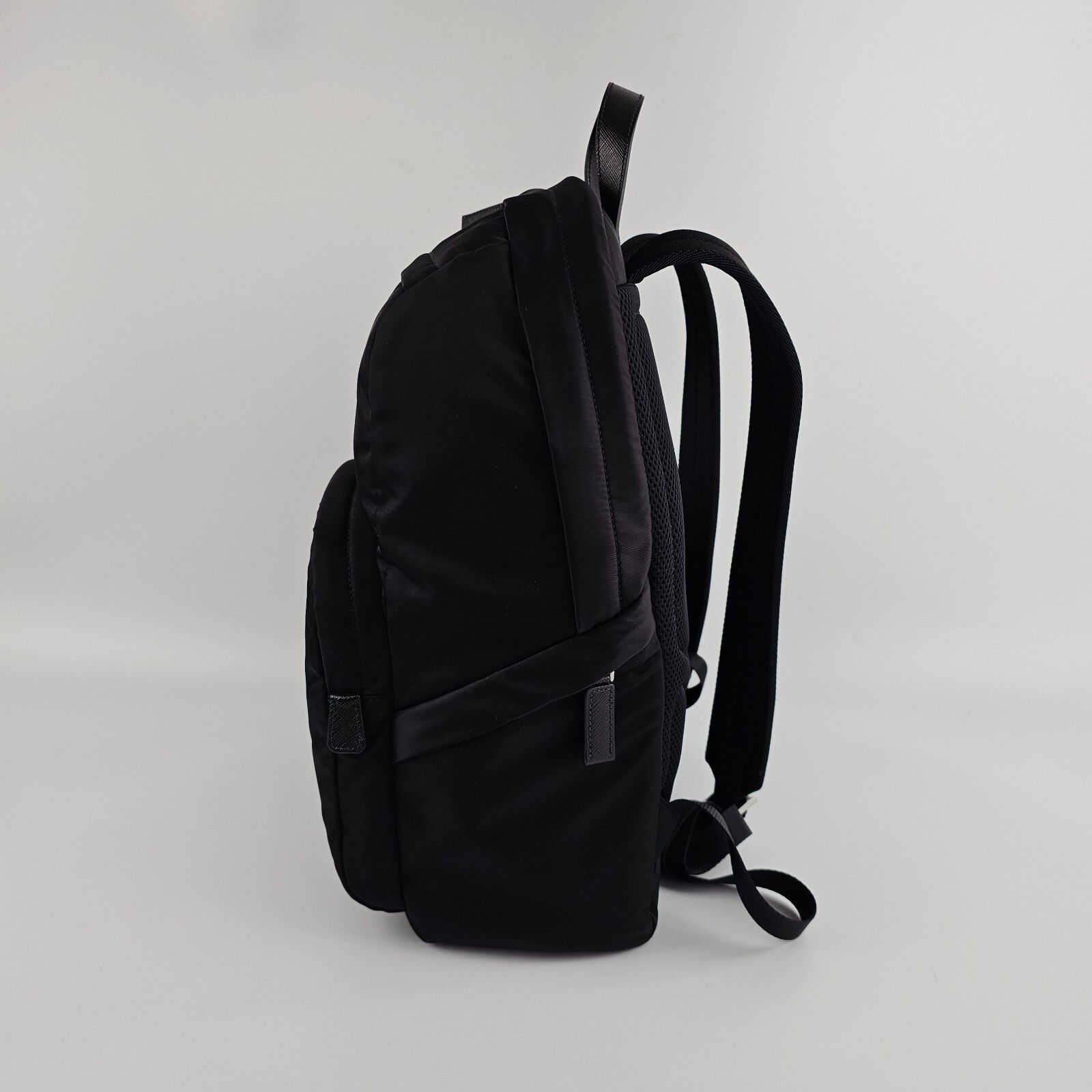 Prada PRADA Black Re-Nylon And Saffiano Leather Backpack New And A Size ONE SIZE - 7 Thumbnail