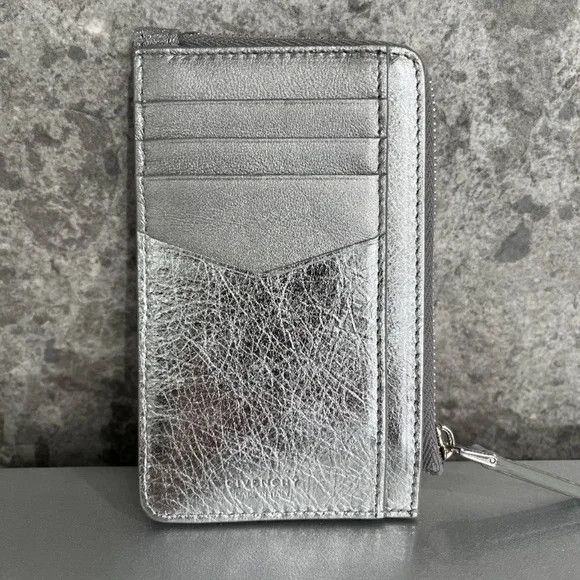 Givenchy GIVENCHY Silver Canvas 4G Card Case Wallet - NEW WITH TAGS Size ONE SIZE - 5 Thumbnail