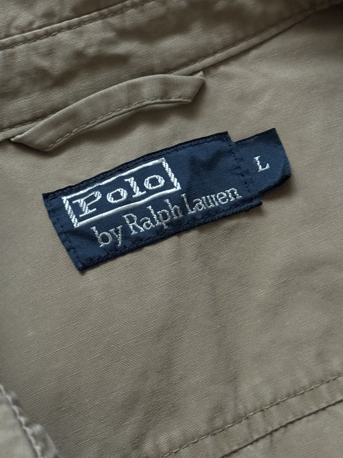 Polo Ralph Lauren × Ralph Lauren × Vintage Polo Ralph Lauren L beige distressed jacket bomber light Size US L / EU 52-54 / 3 - 14 Thumbnail