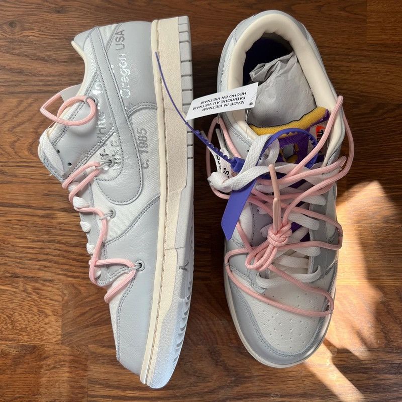 Nike × Off-White Nike Dunk Low Off-White Lot 24 Size US 12 / EU 45 - 2 Thumbnail