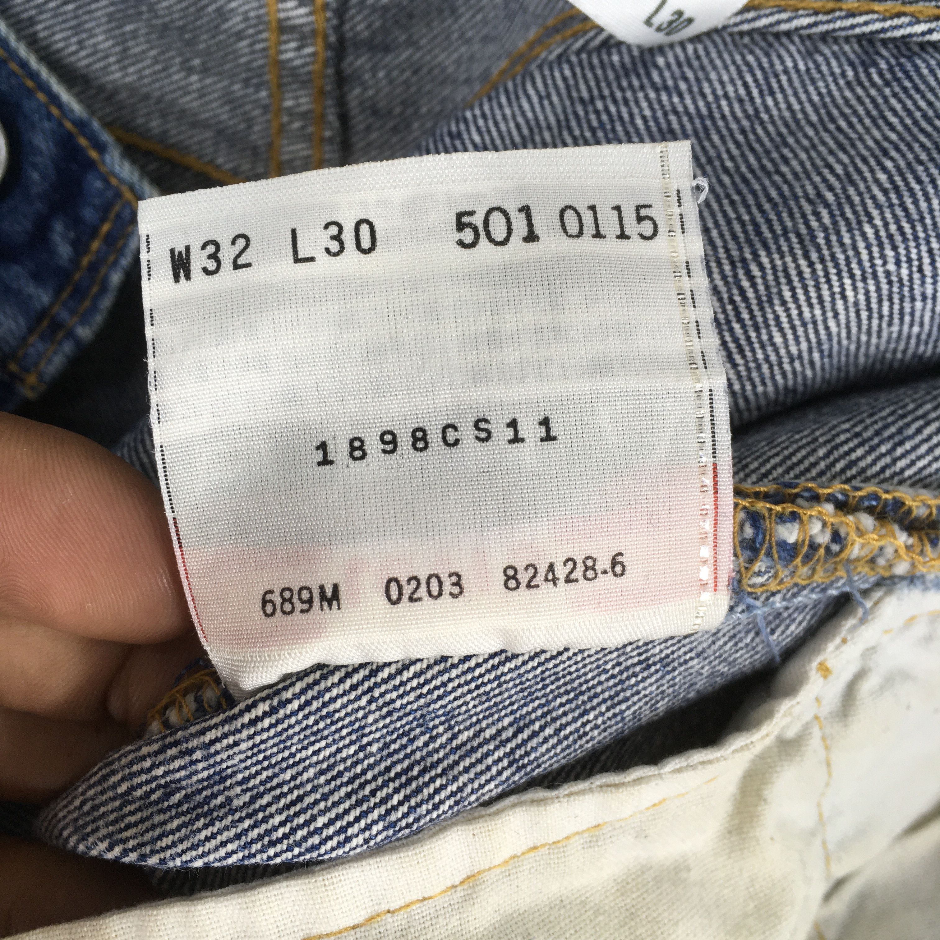 Levi's Size 30x29 Vintage 90s Levi's 501 Faded Blue Jeans S114 Size US 30 / EU 46 - 14 Thumbnail