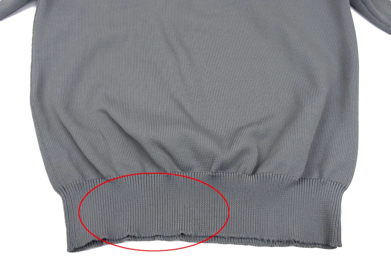 Comme des Garcons Homme Plus Embossed Design V-Neck Knit in Gray, Size M Size US M / EU 48-50 / 2 - 7 Thumbnail