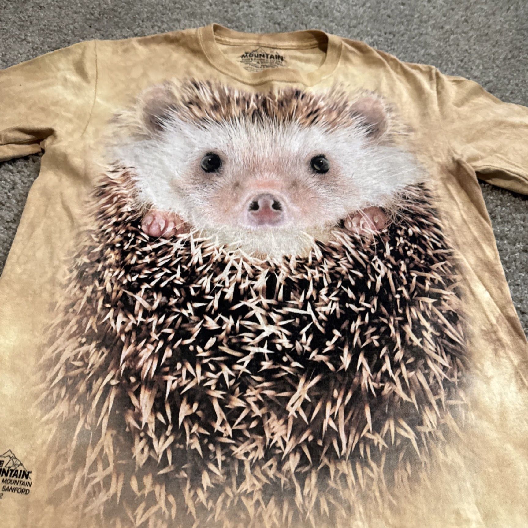 The Mountain VINTAGE The Mountain T-Shirt Animal Beige Small Unisex Adults S Nature Hamster Gerbil Hedgehog Porcupine All Over Print 2013 Mens Womens Size US S / EU 44-46 / 1 - 3 Thumbnail