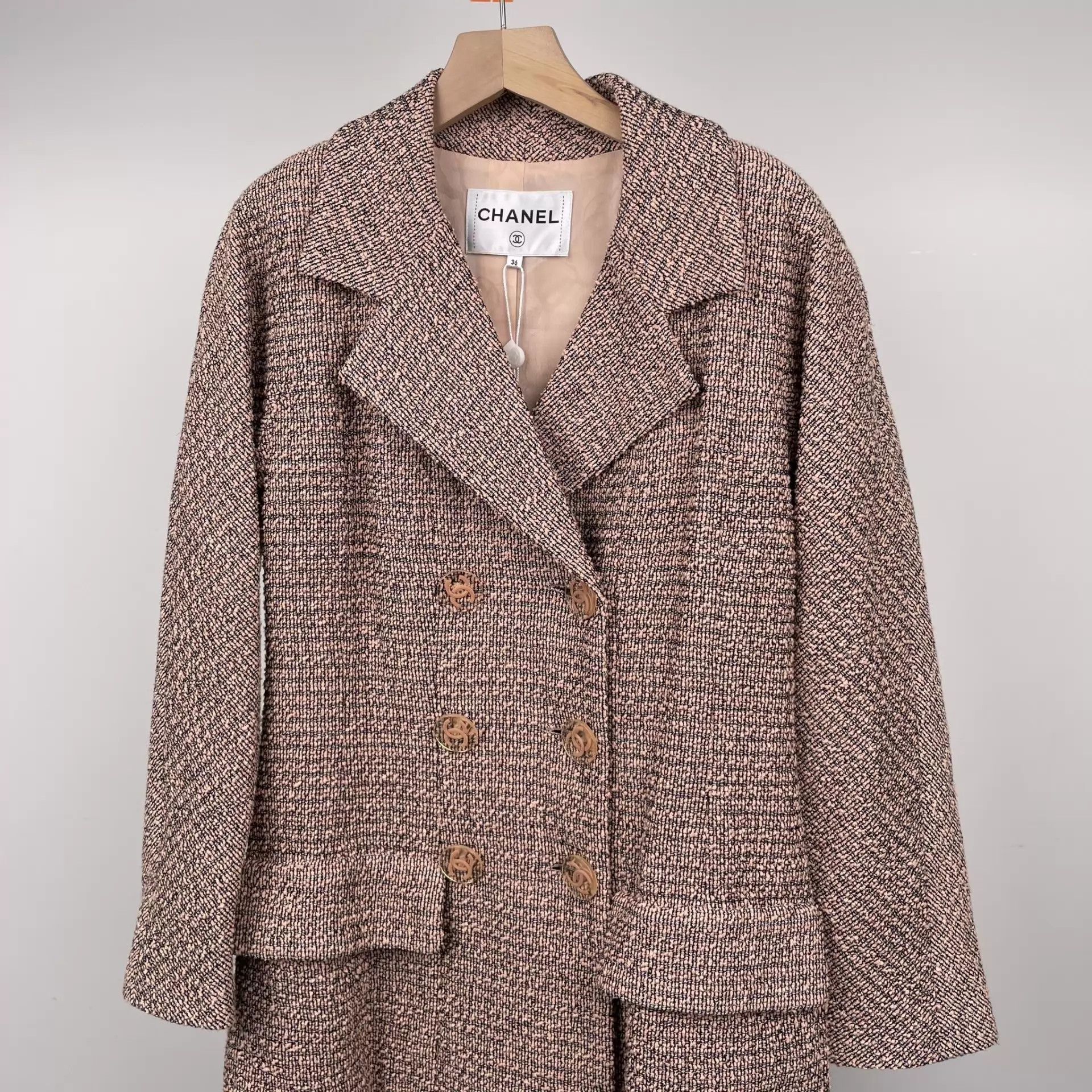 Chanel CHANEL 18P Soft Wool Long Coat Pink 36 Size XS / US 0-2 / IT 36-38 - 3 Thumbnail