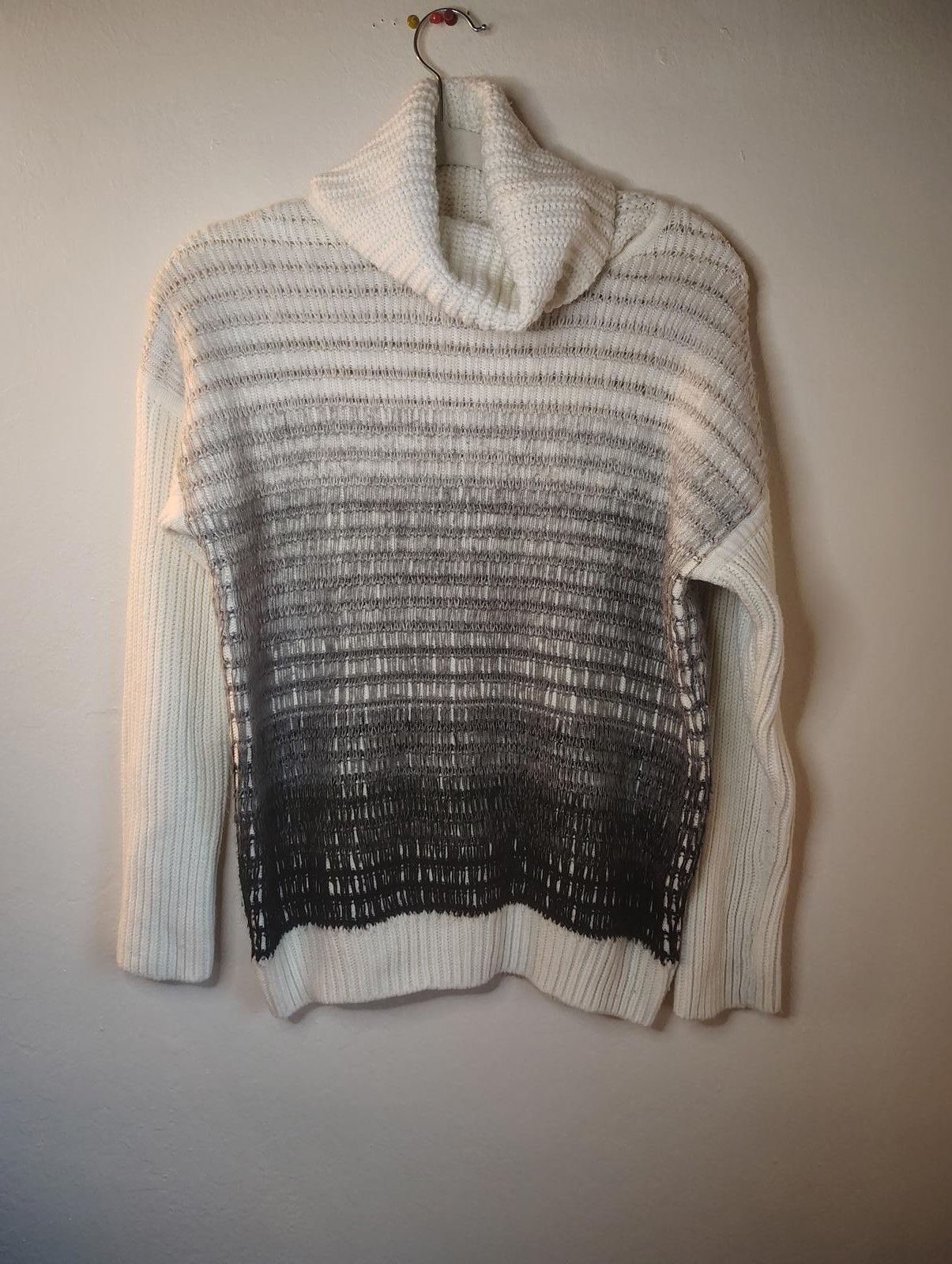 Other Fate Women's S Knit Turtle Sweater Black White Ombre Size S / US 4 / IT 40 - 1 Thumbnail